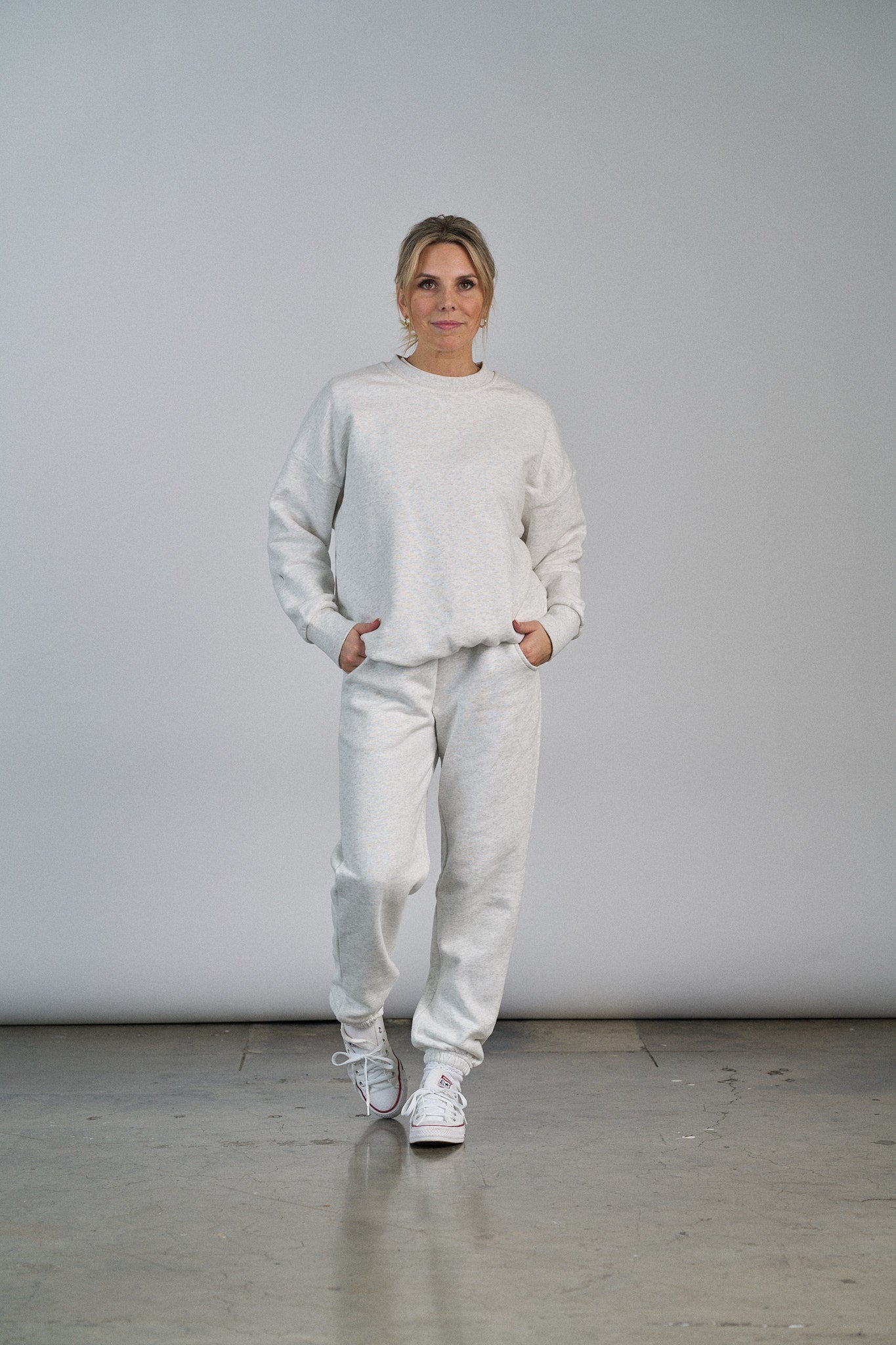 Adult Elevated Crewneck - Light Heather Grey
