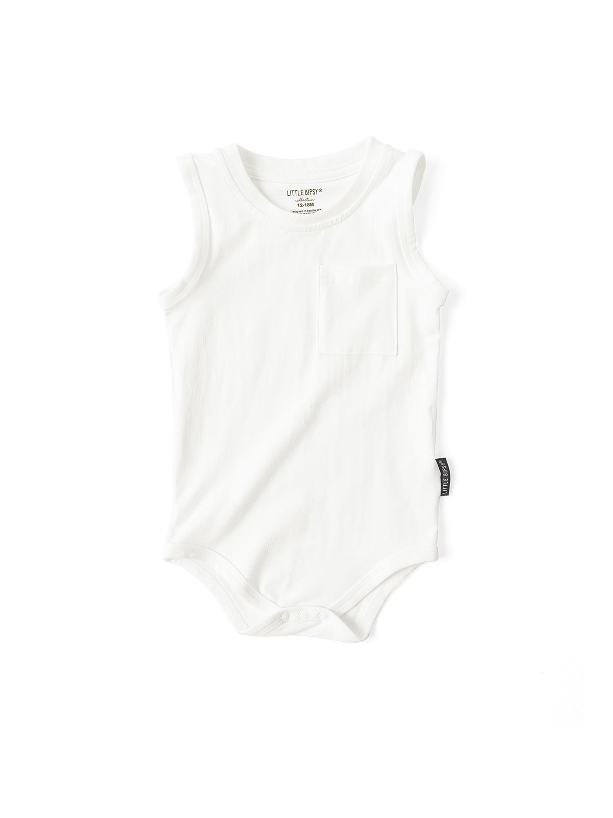 Baby Tank Top Onesie - White - Little Bipsy