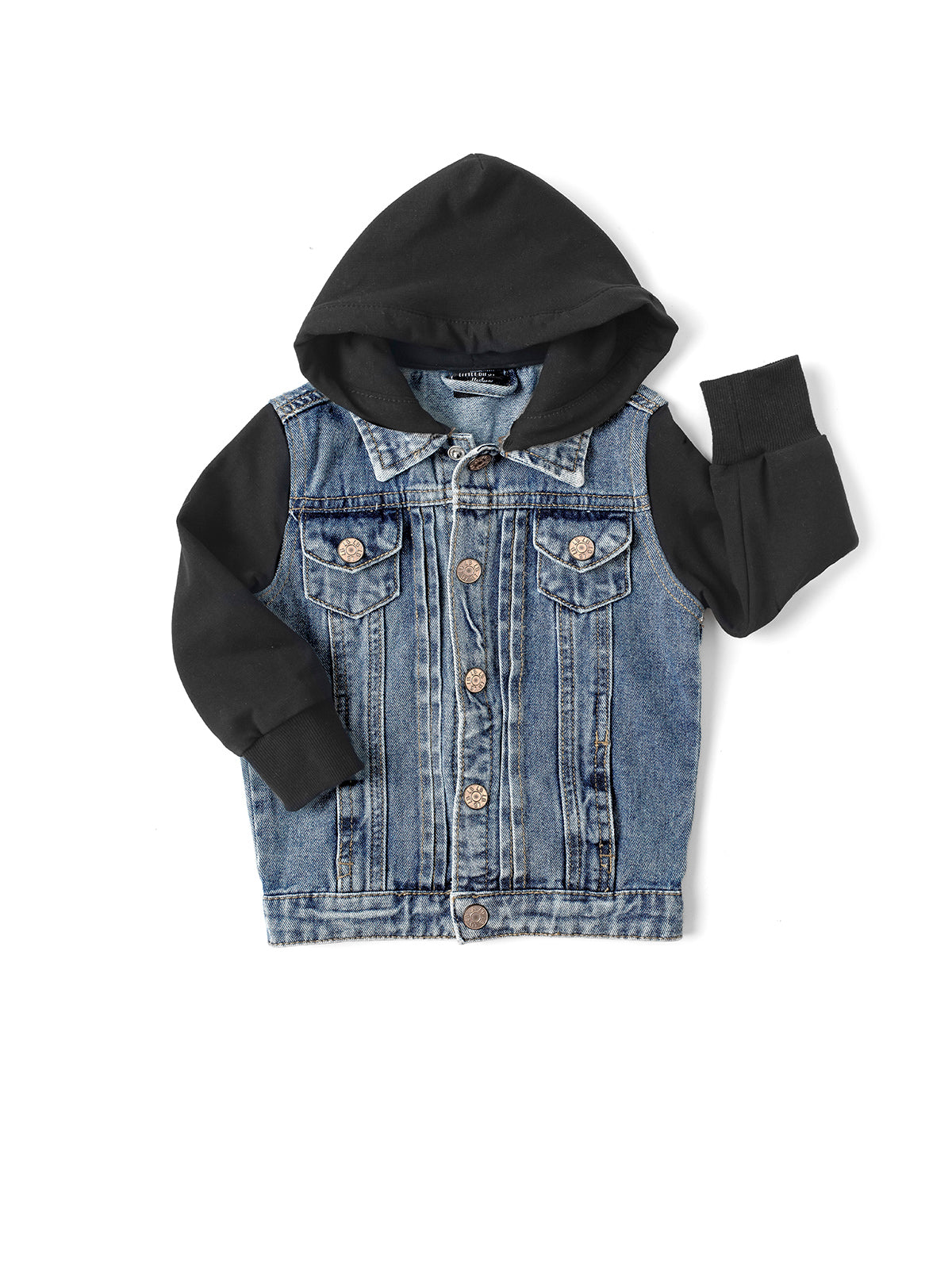 Jean jacket with hoodie online