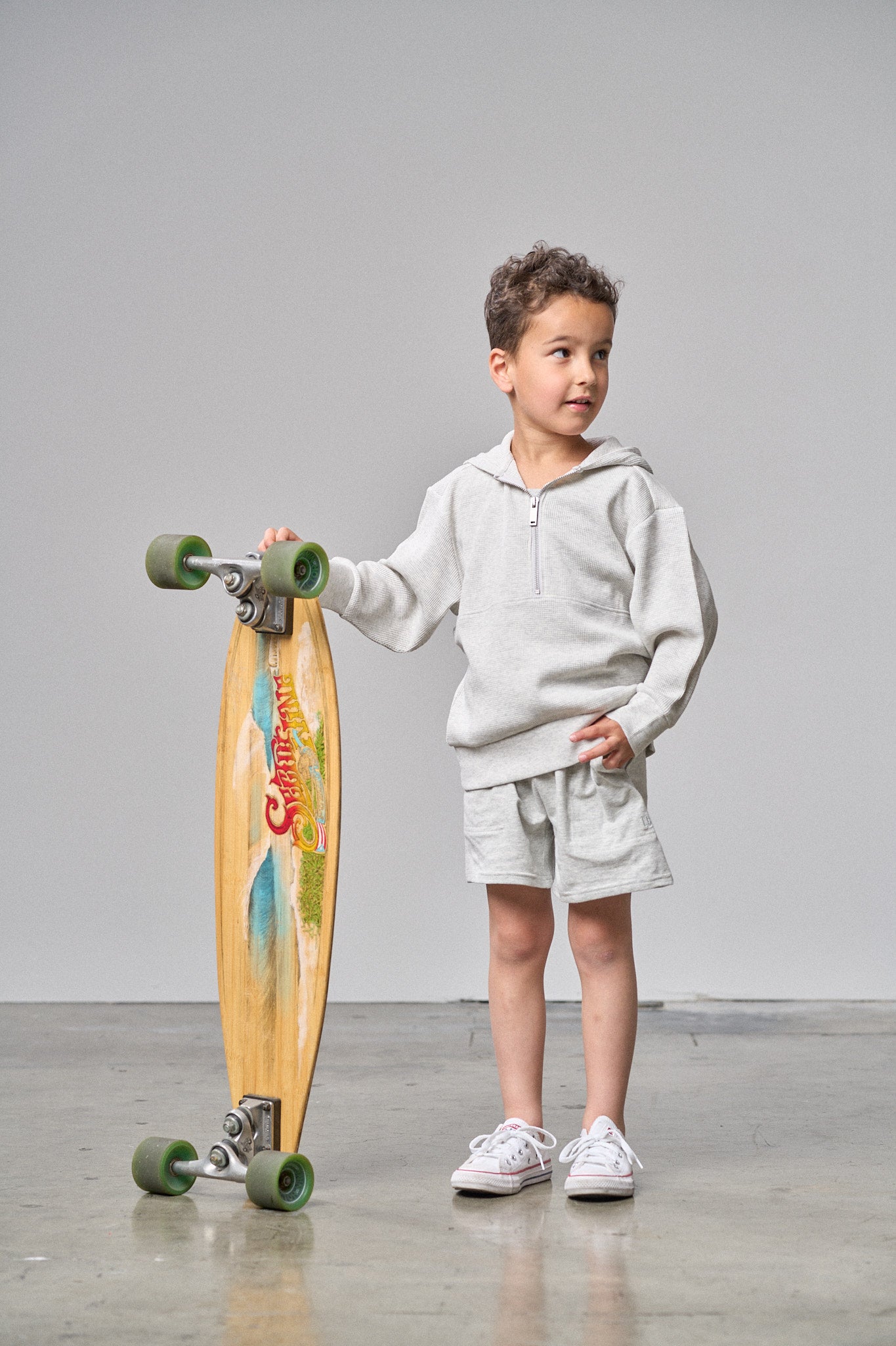 Waffle Hoodie - Light Heather Grey