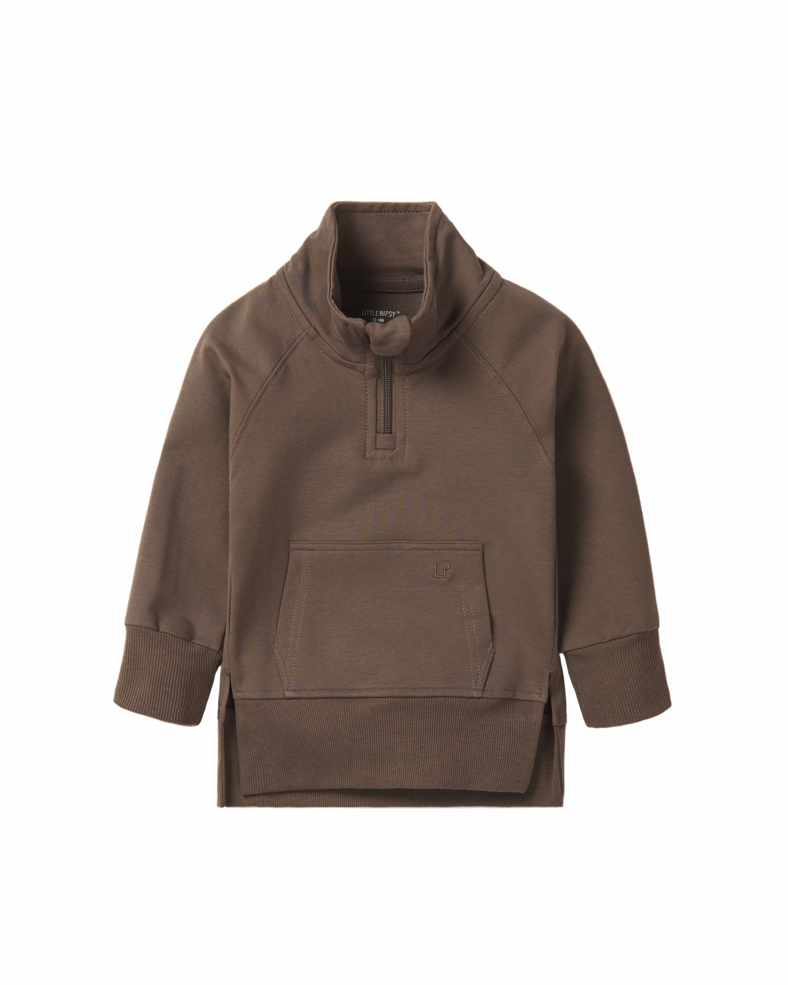Quarter Zip Pullover - Cocoa
