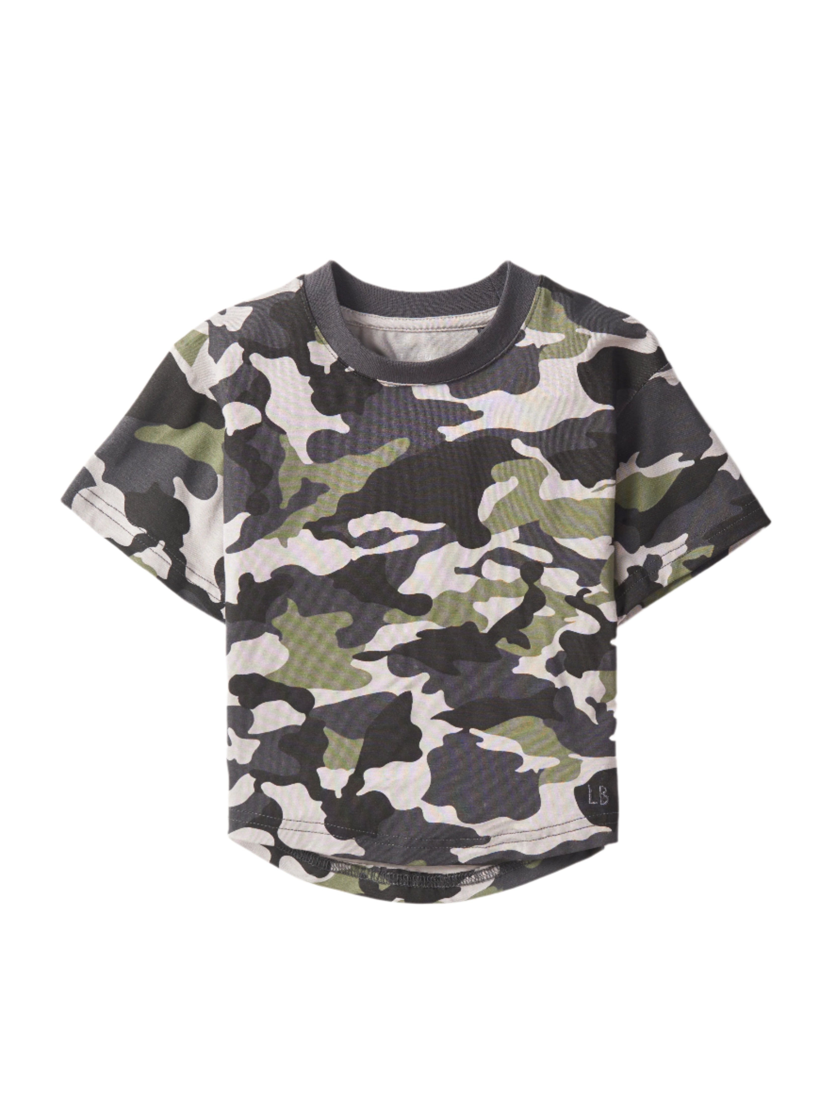 Kids Oversized Bamboo Camo Tee Little Bipsy