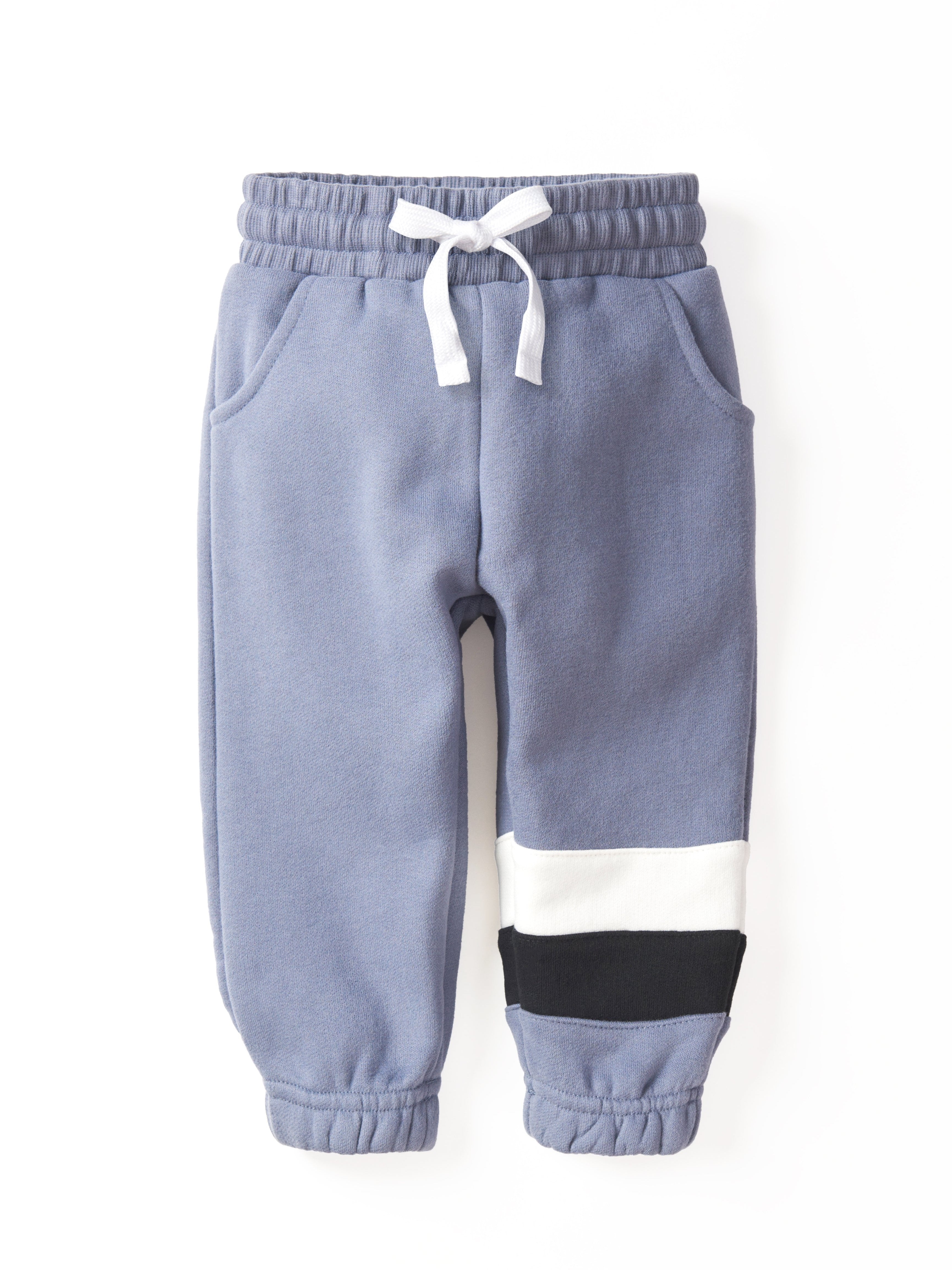 新品タグ付きBlueleaブルレアSideslit sweatpantsホワイト Kids Block Blue Sweatpants with White Stripe - Little Bipsy