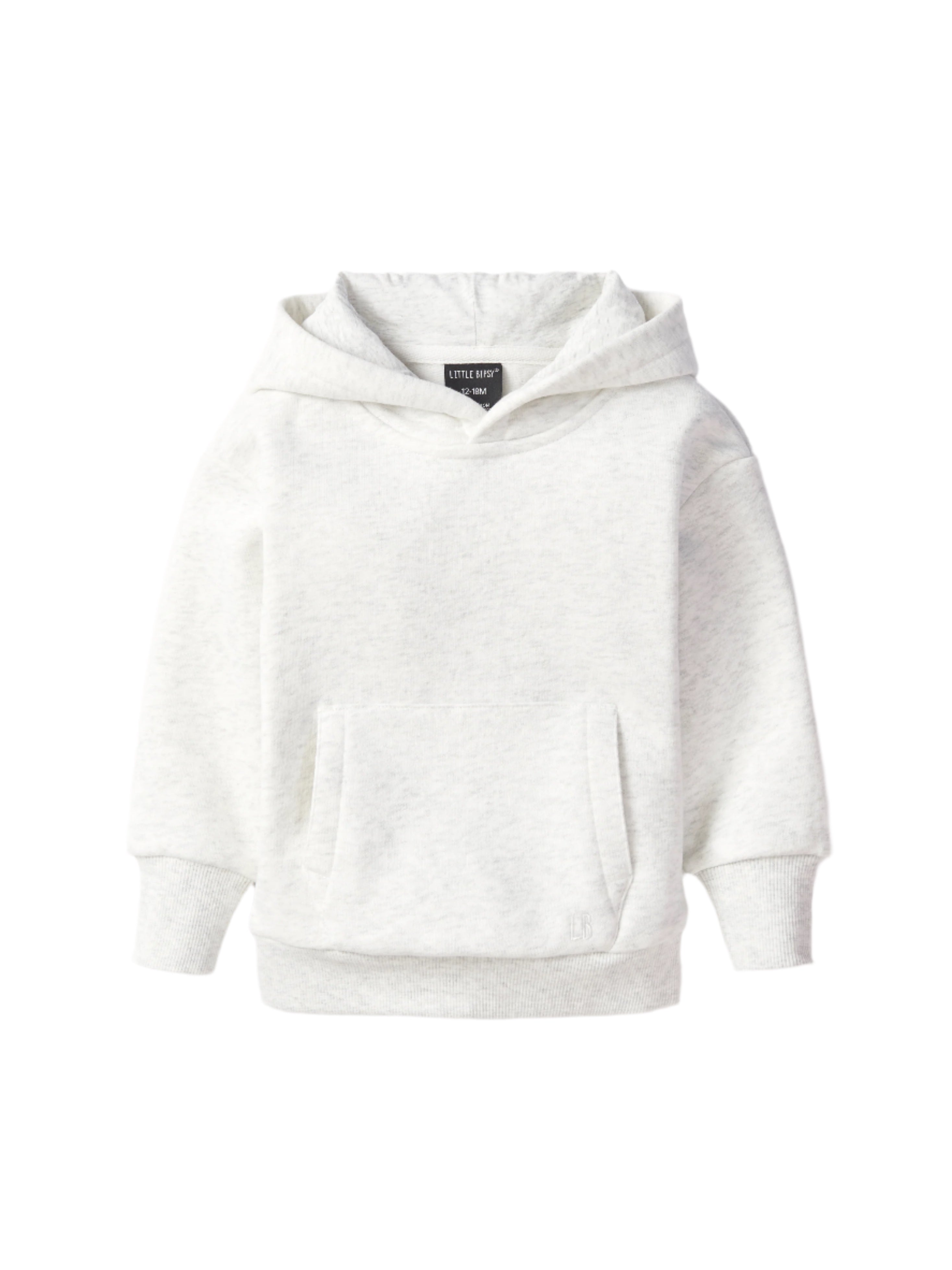 Kids Light Grey Hoodie Sweatshirt Little Bipsy