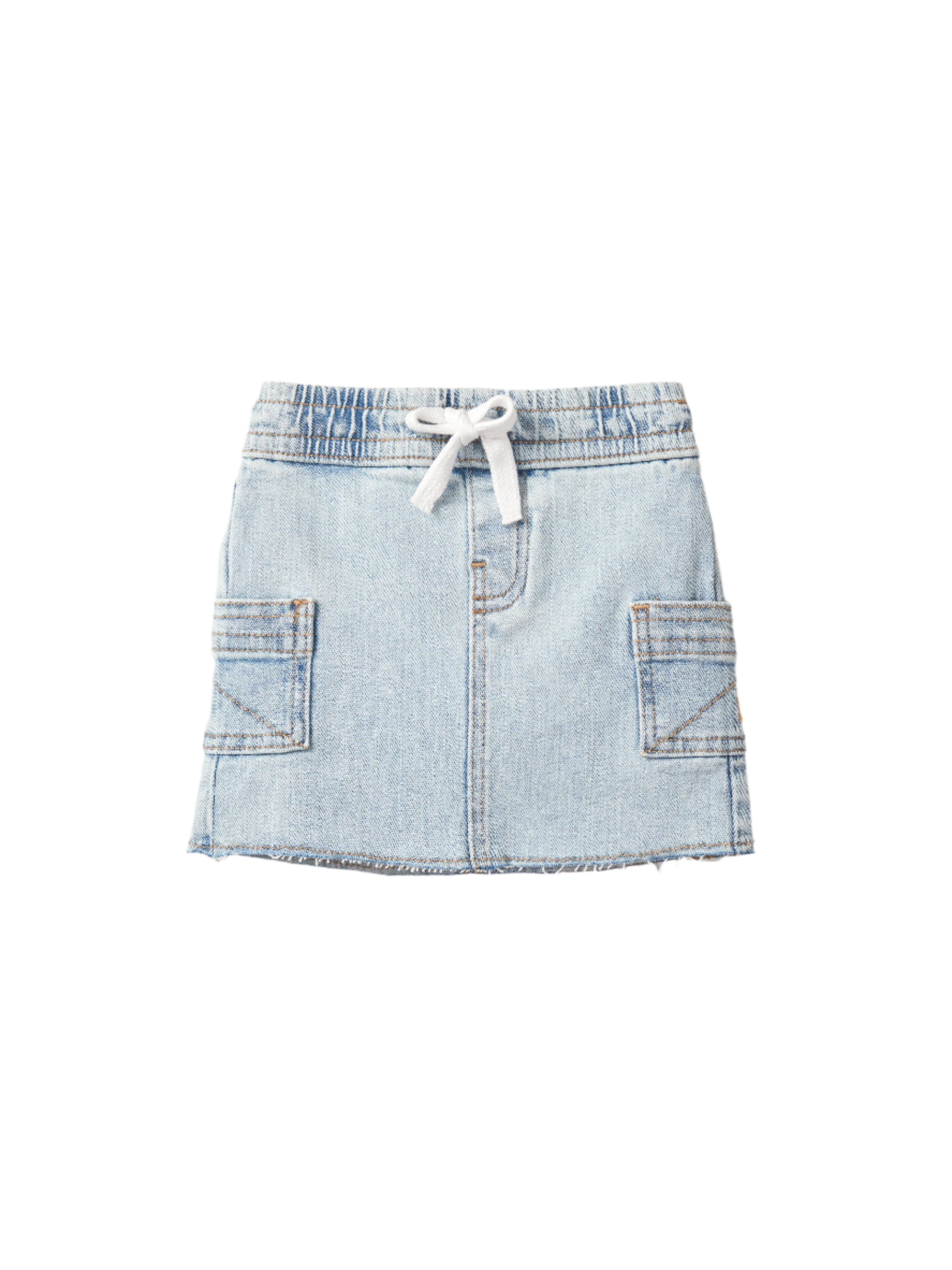 Cargo Denim Skirt - Light Wash