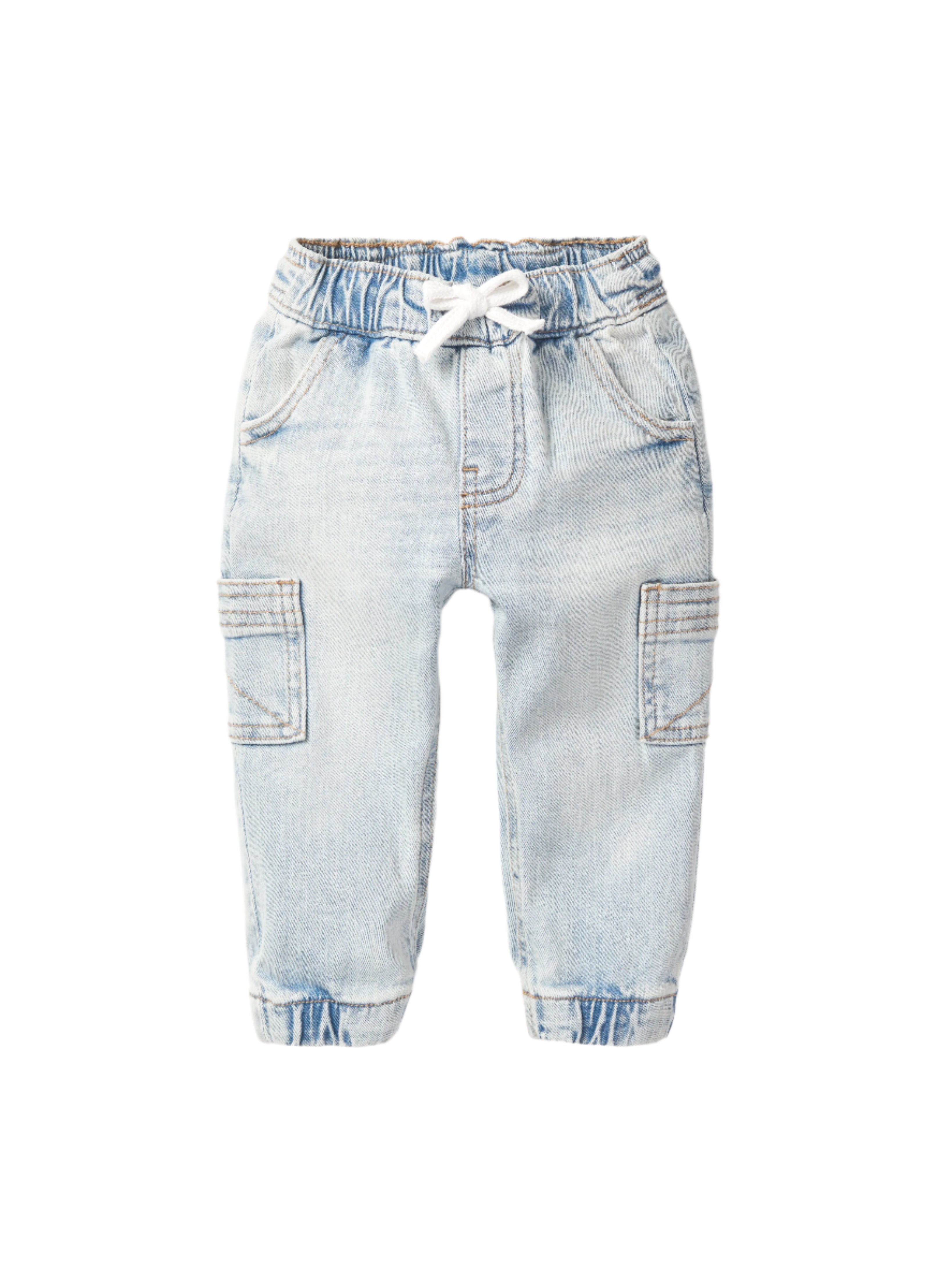 Cargo Denim Jogger Light Wash