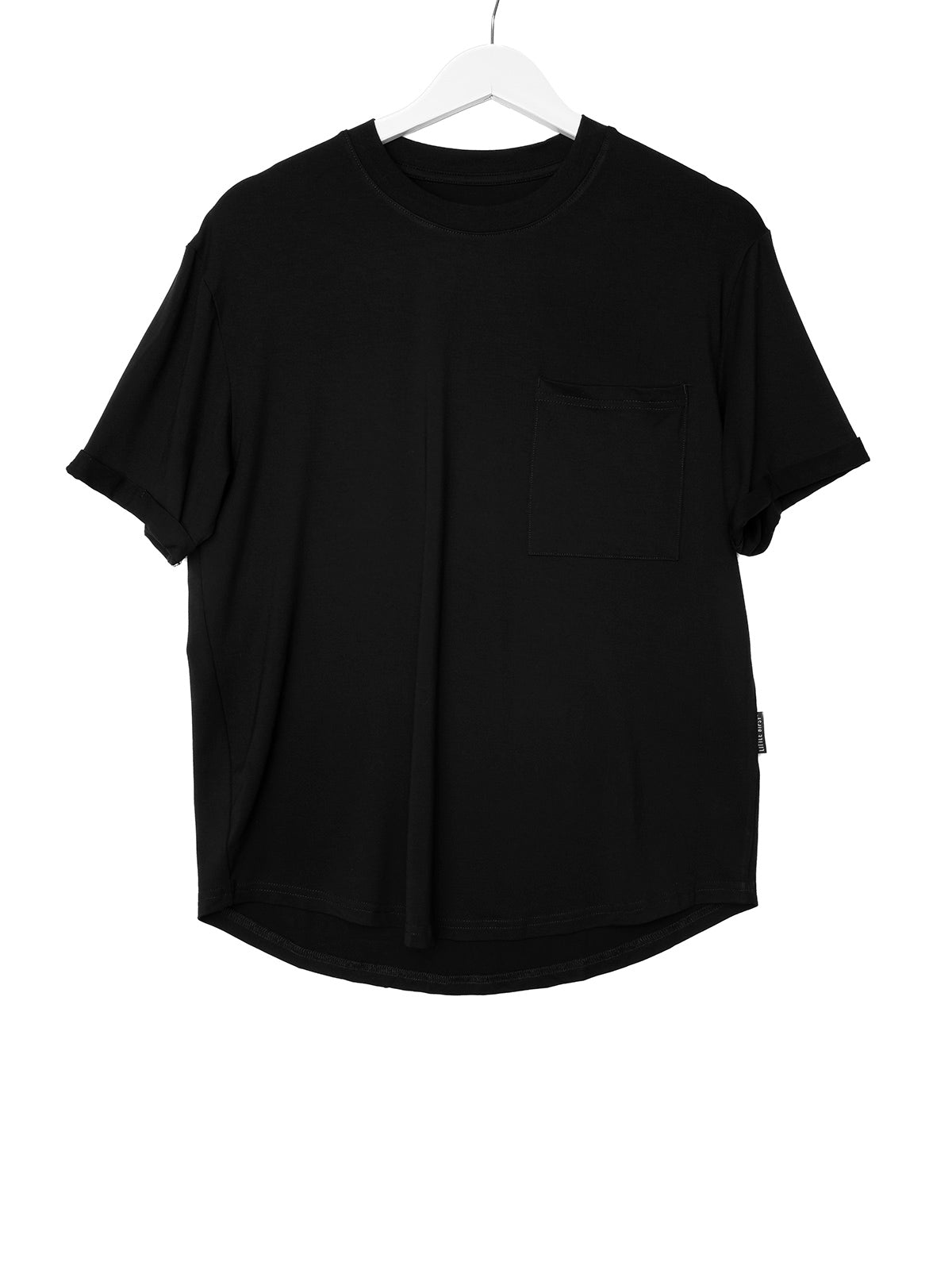 Adult Bamboo Pocket T-Shirt - Black - Little Bipsy