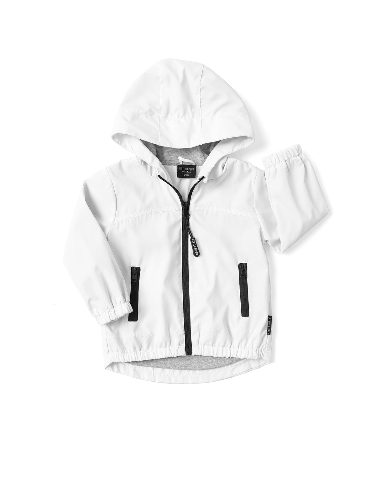 Kids White Windbreaker Jacket - Little Bipsy
