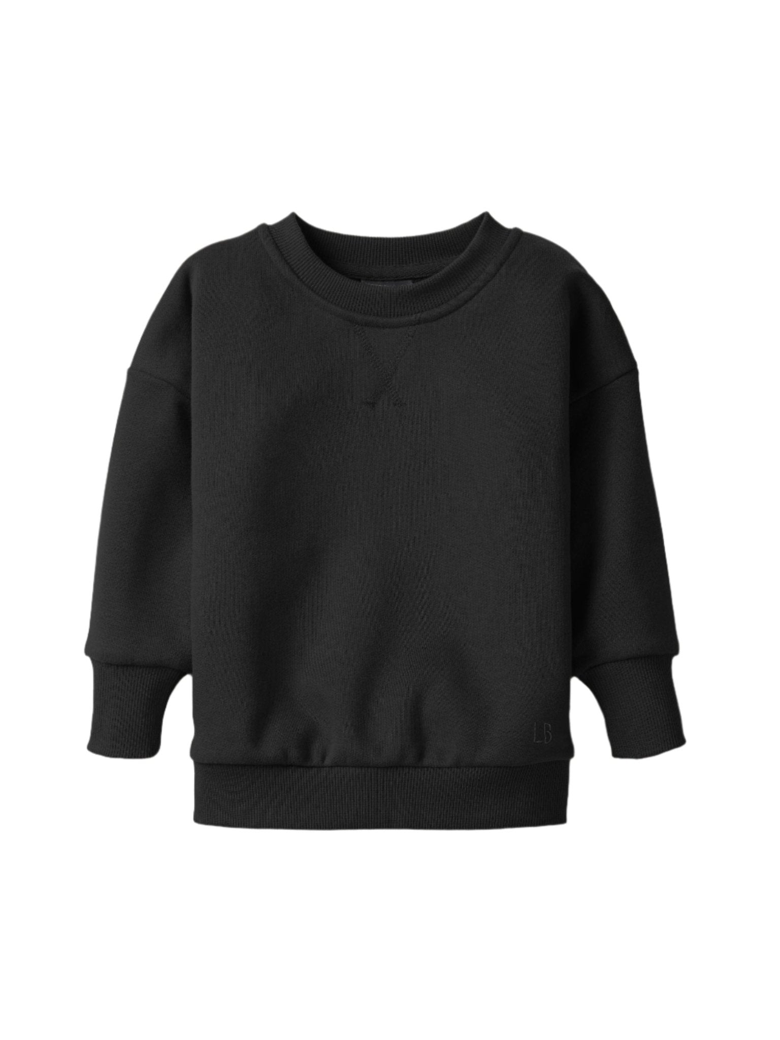 Elevated Kids Black Crewneck - Little Bipsy