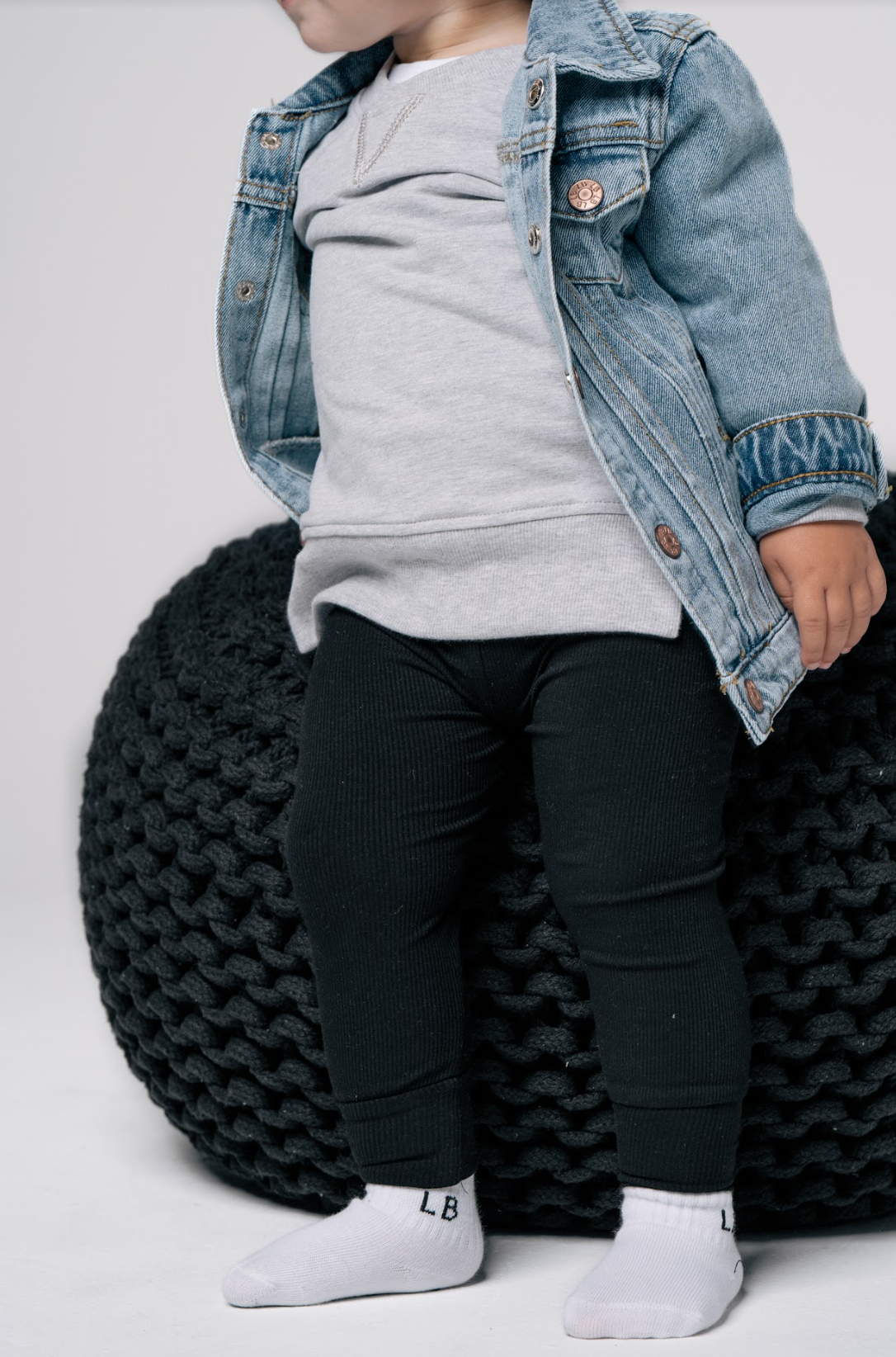 Ribbed Legging - Black - Little Bipsy Collection