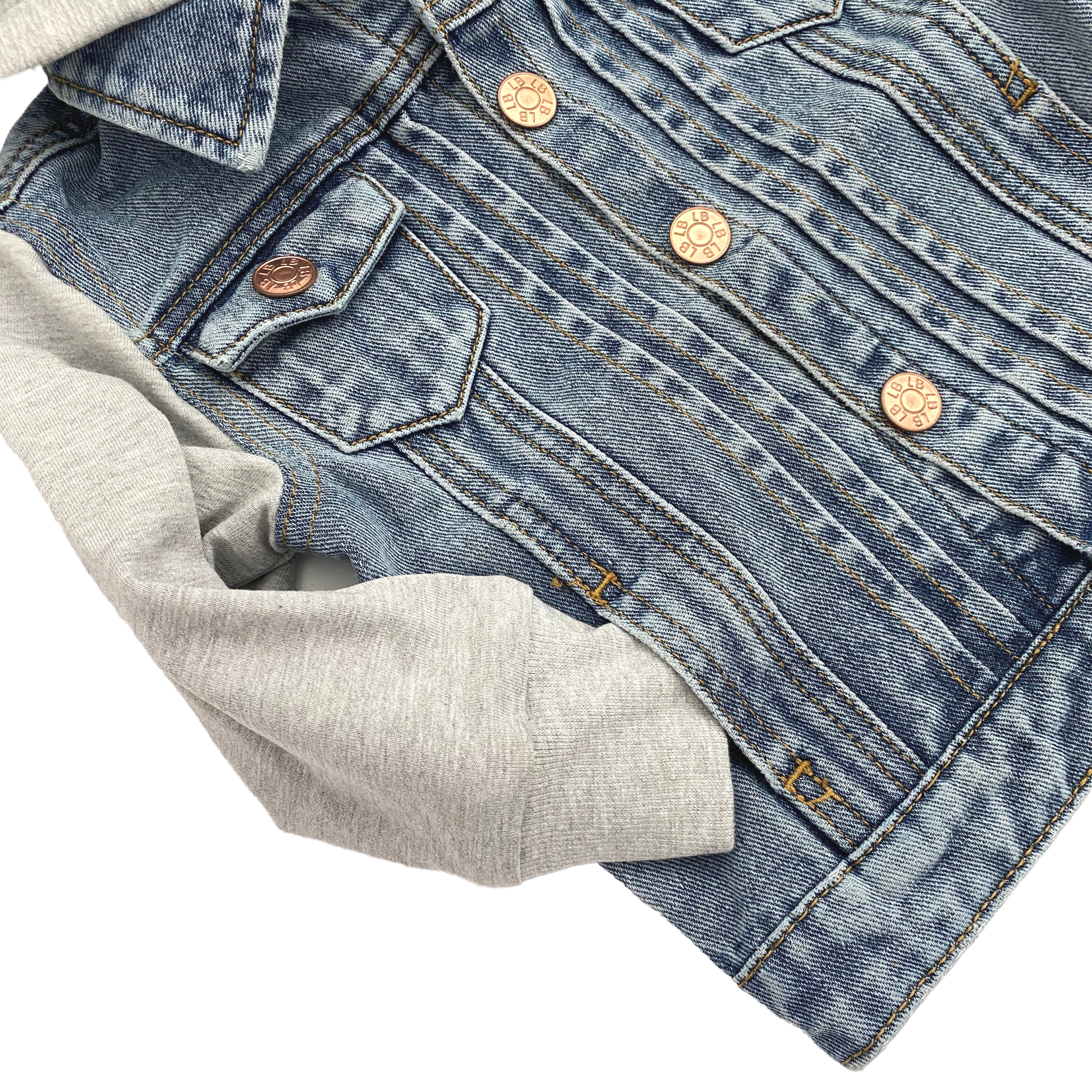 Little Bipsy Hooded Denim Jacket