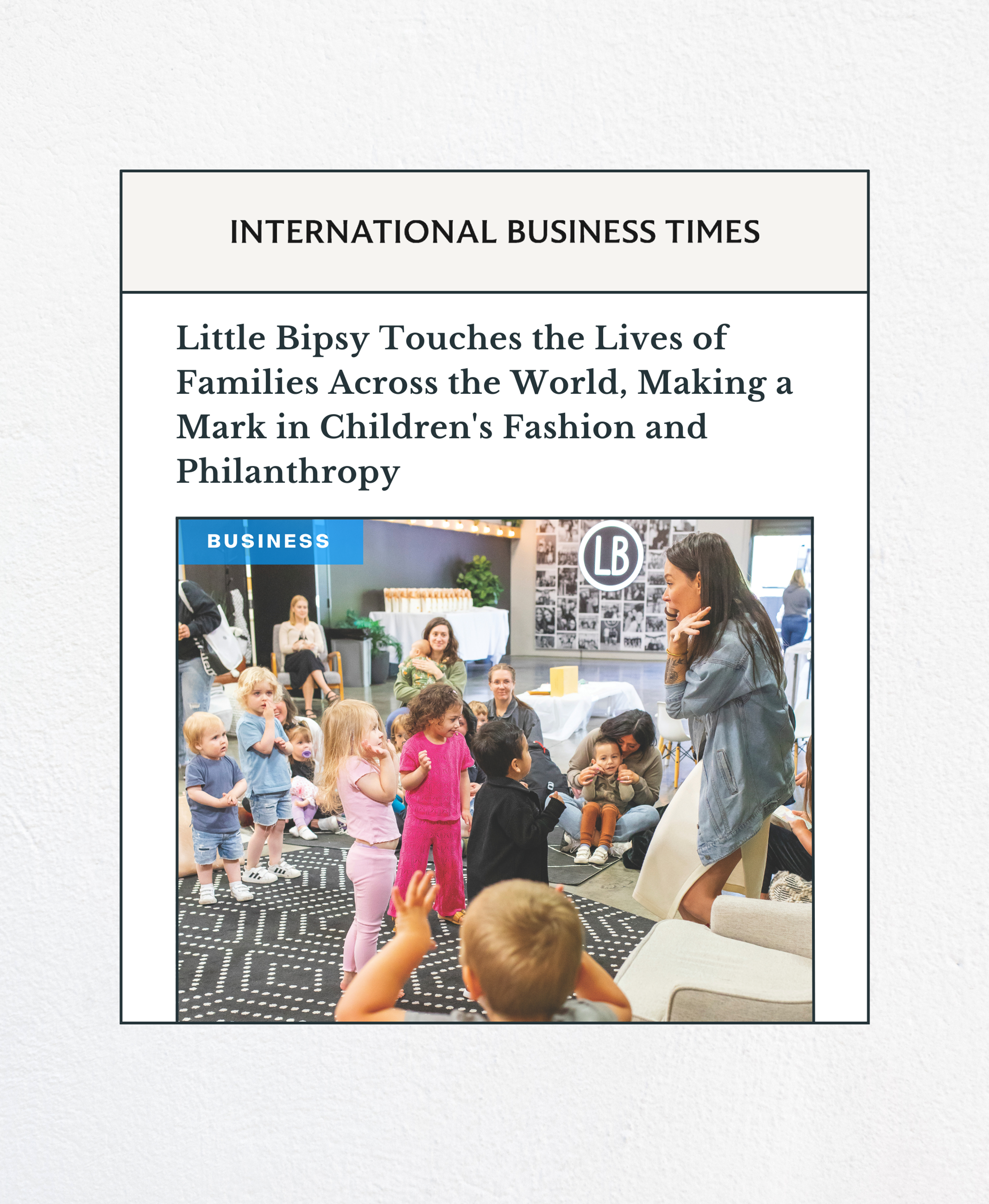 Philanthropy Spotlight: Featured in International Business Times