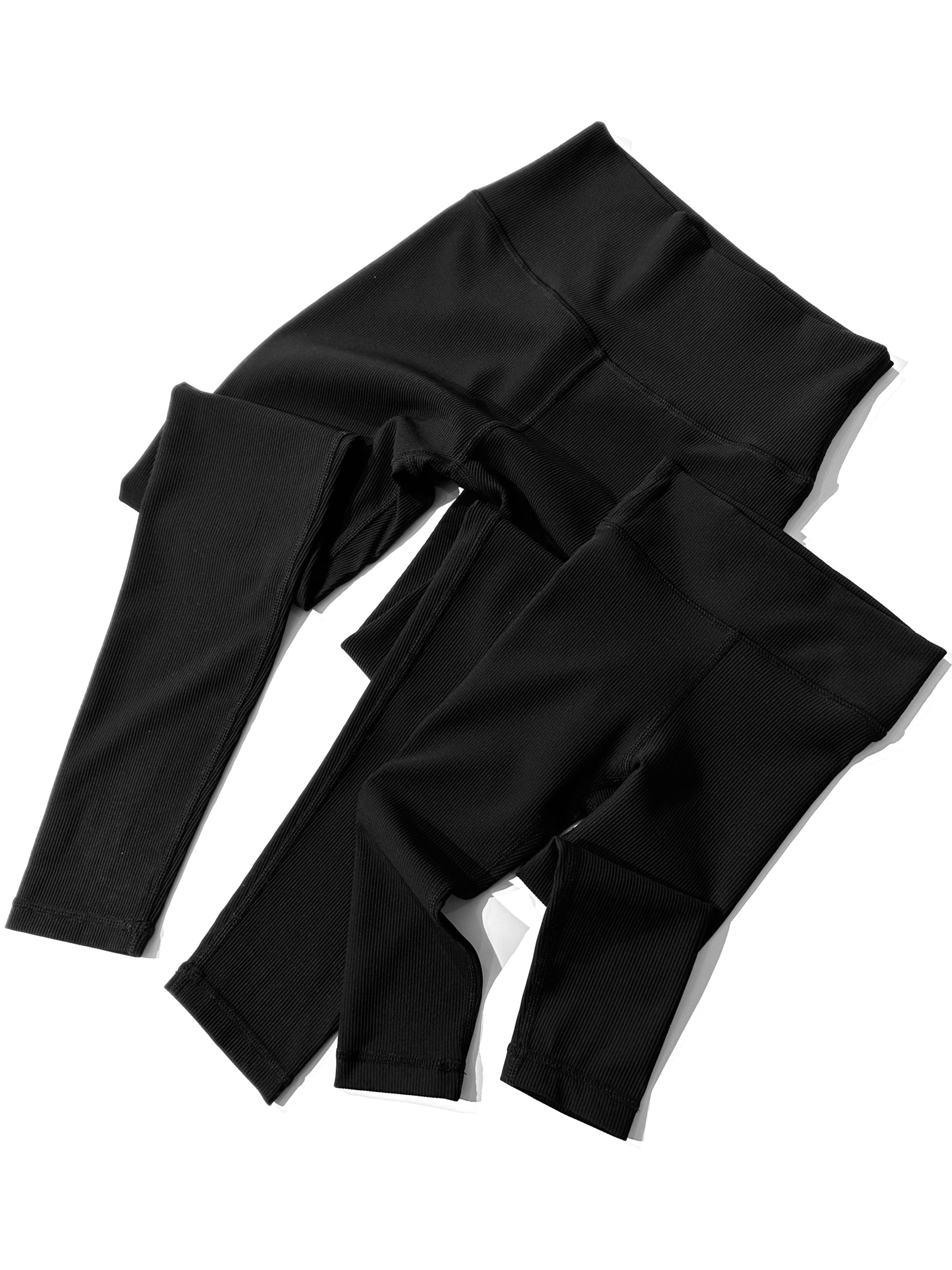 Women's Athletic Ribbed Legging - Black - Little Bipsy Collection