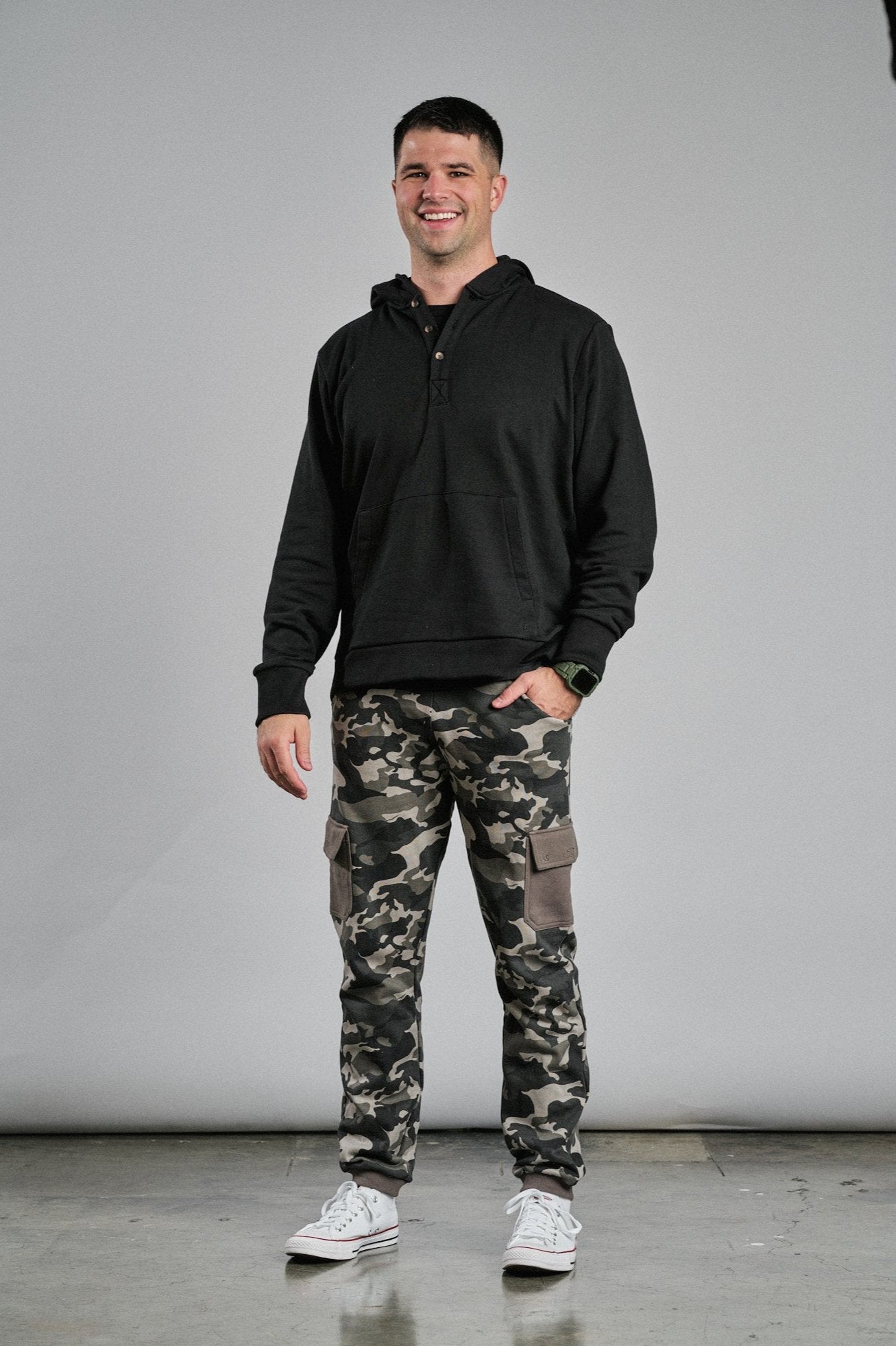 Adult Cargo Jogger- Army Camo