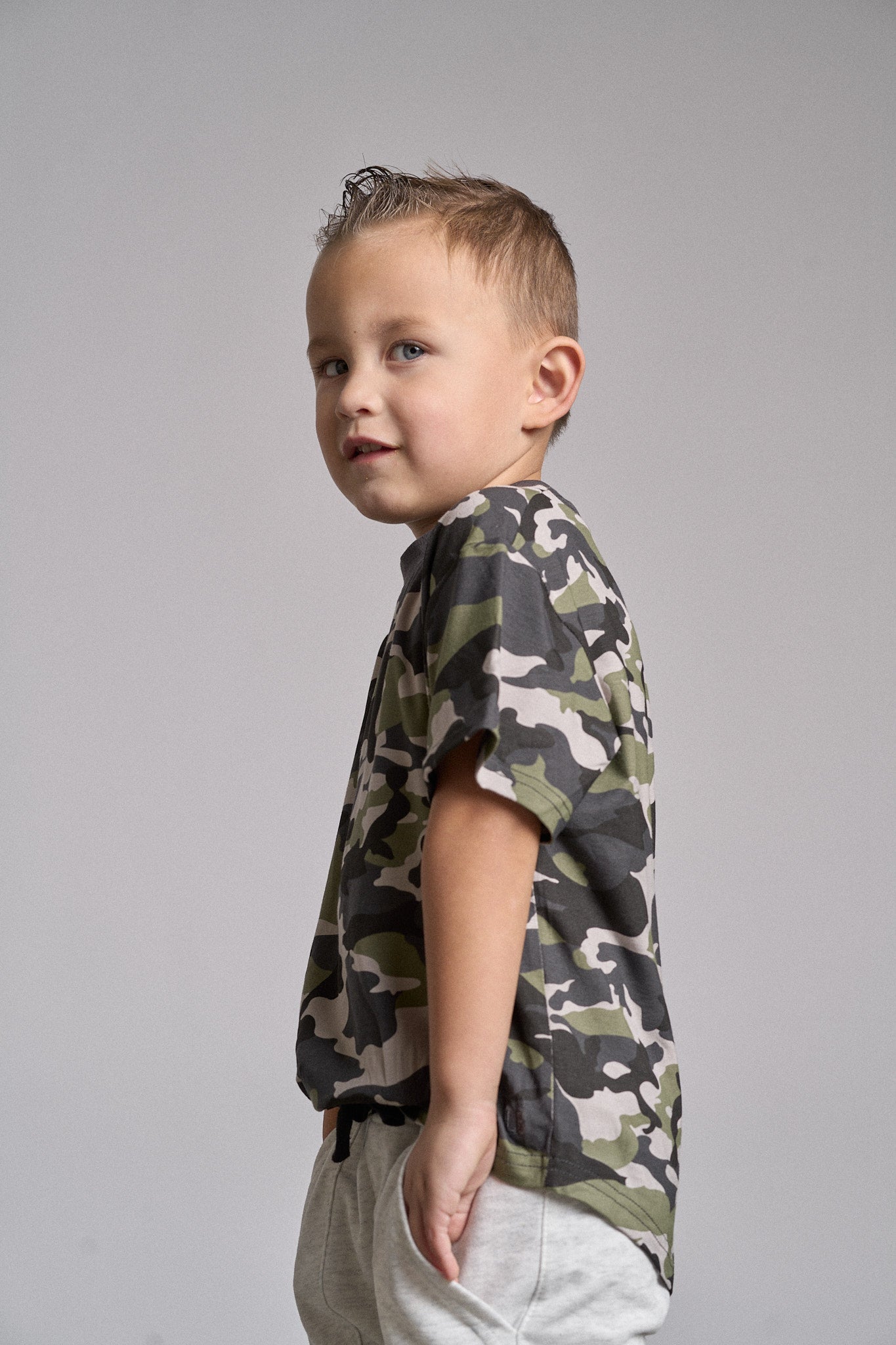 Oversized Bamboo Tee - Army Camo