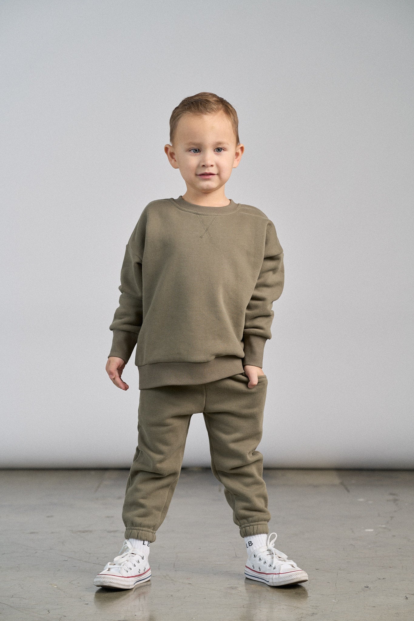 Elevated Crewneck - Army Green