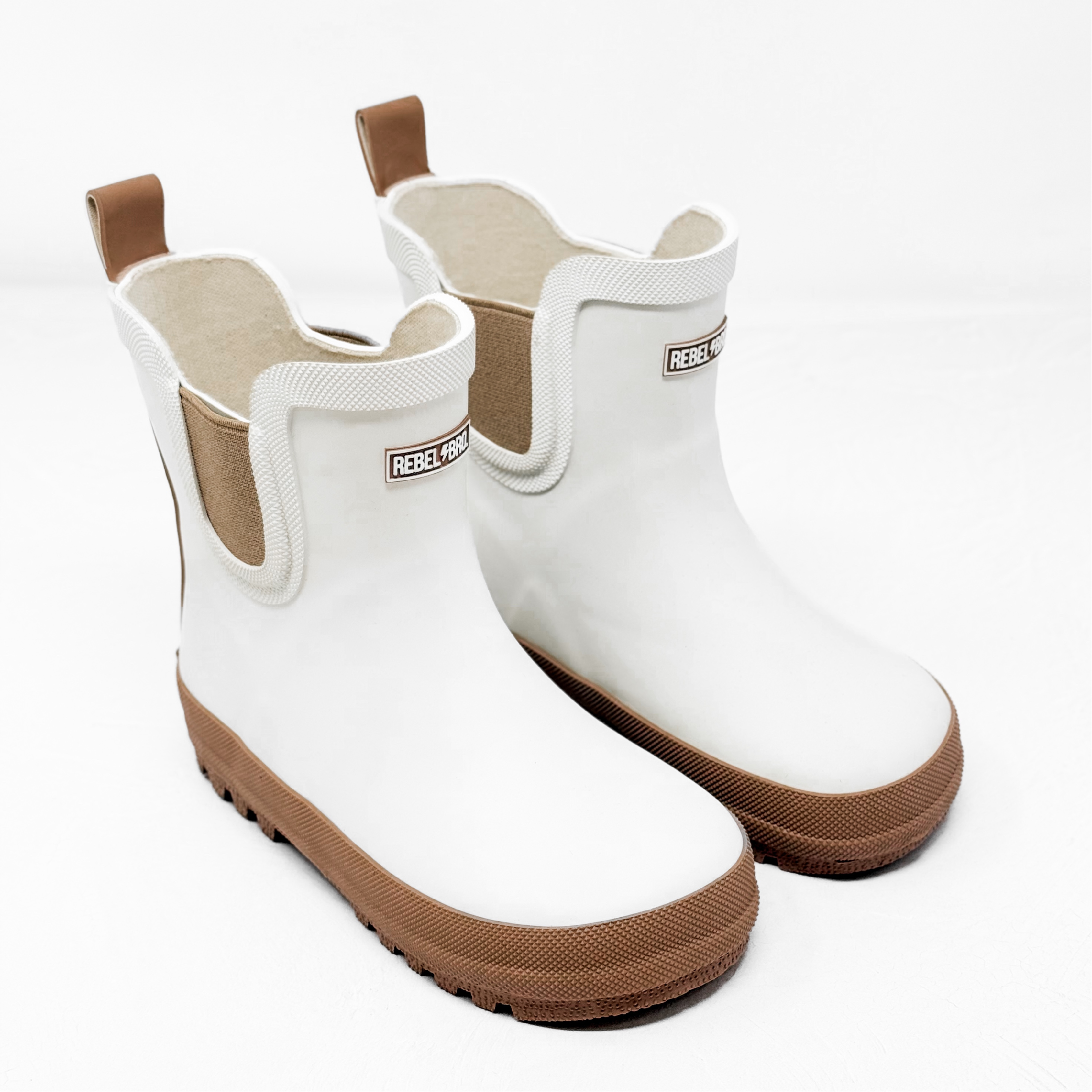 RB x LB The Core-Classic Midi Boot in White / Taupe