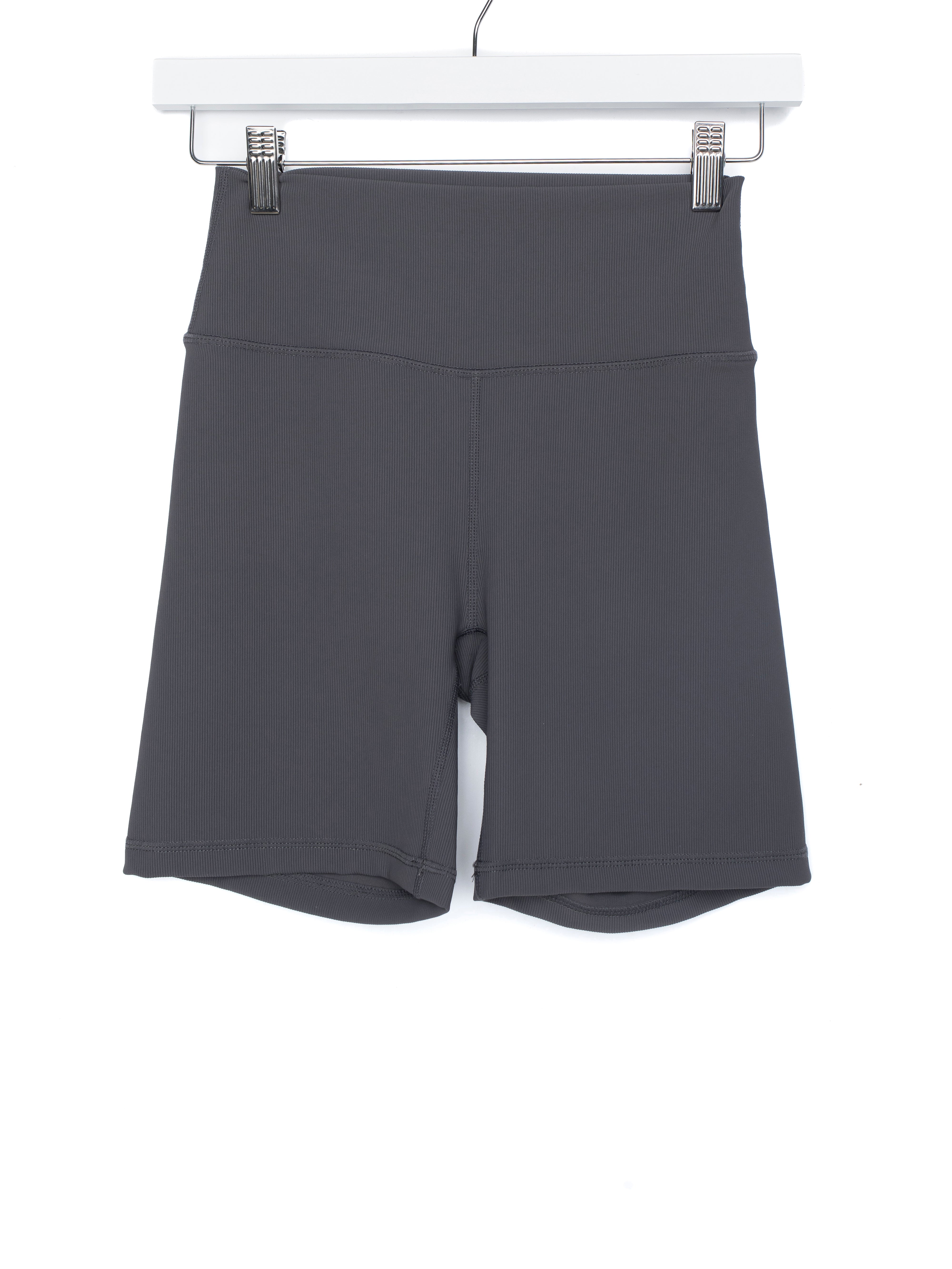 Women's Athletic Ribbed Biker Short - Grey