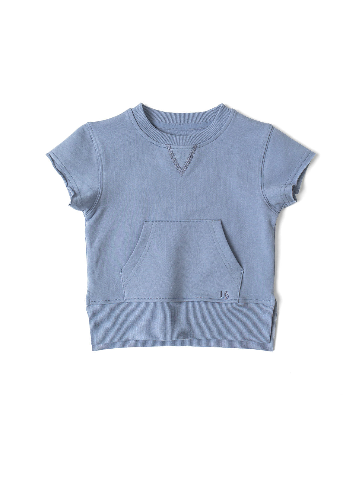 Raw Edge Crewneck - Sky Blue