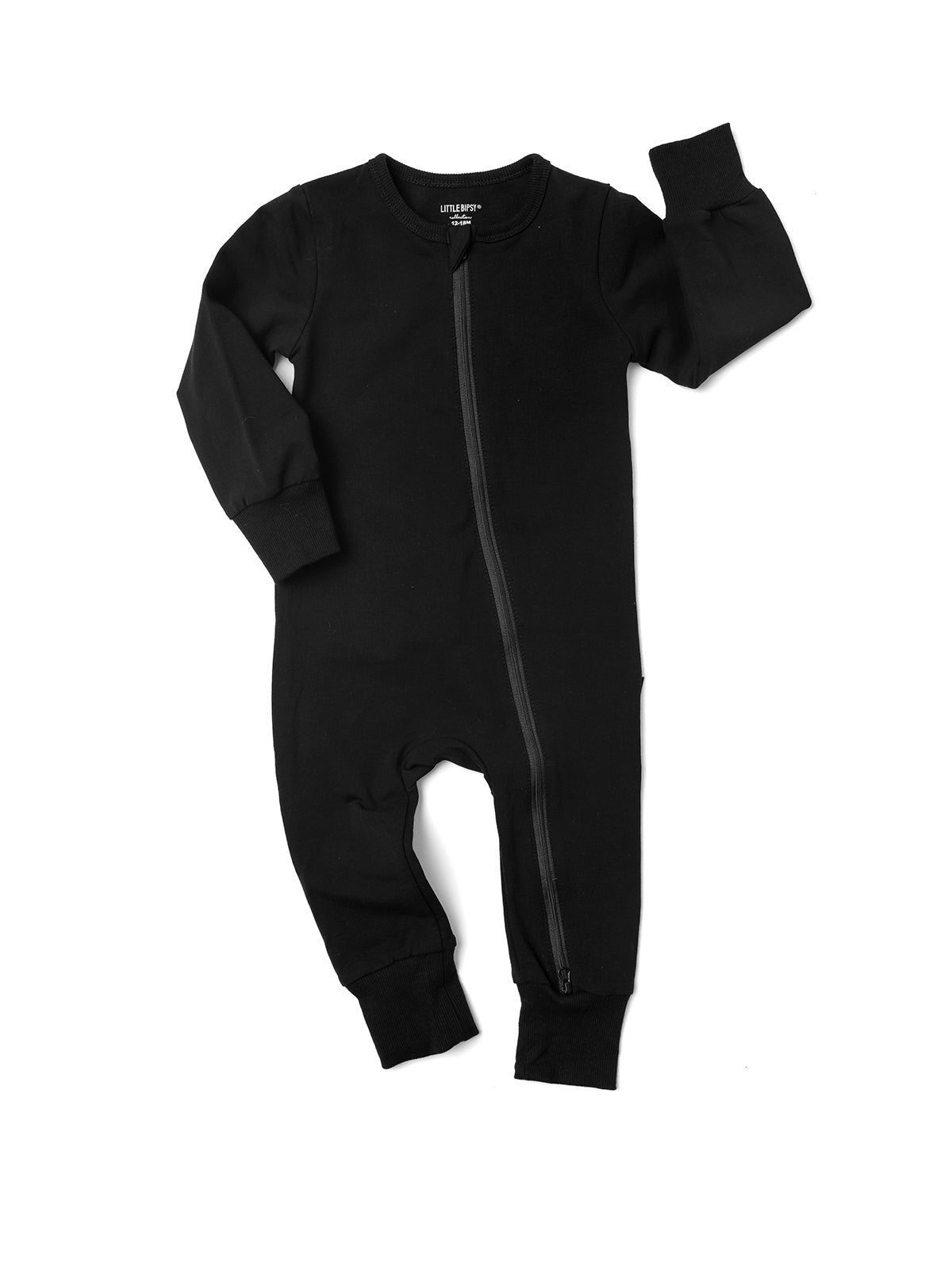 2-Way Zip Romper - Black - Little Bipsy