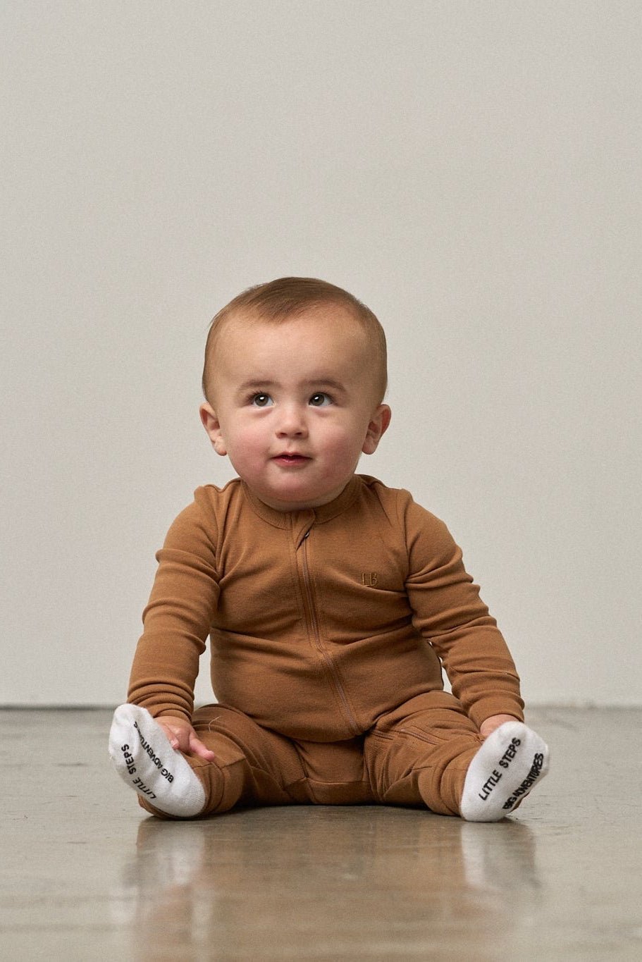2 - Way Zip Romper - Chestnut - Little Bipsy