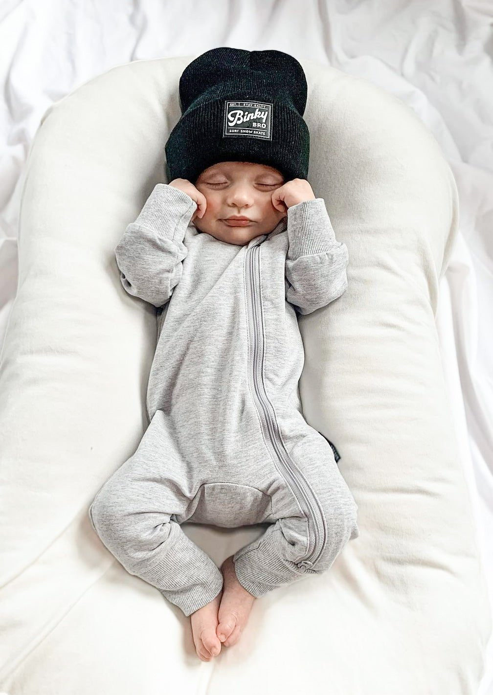 2-Way Zip Romper - Grey - Little Bipsy