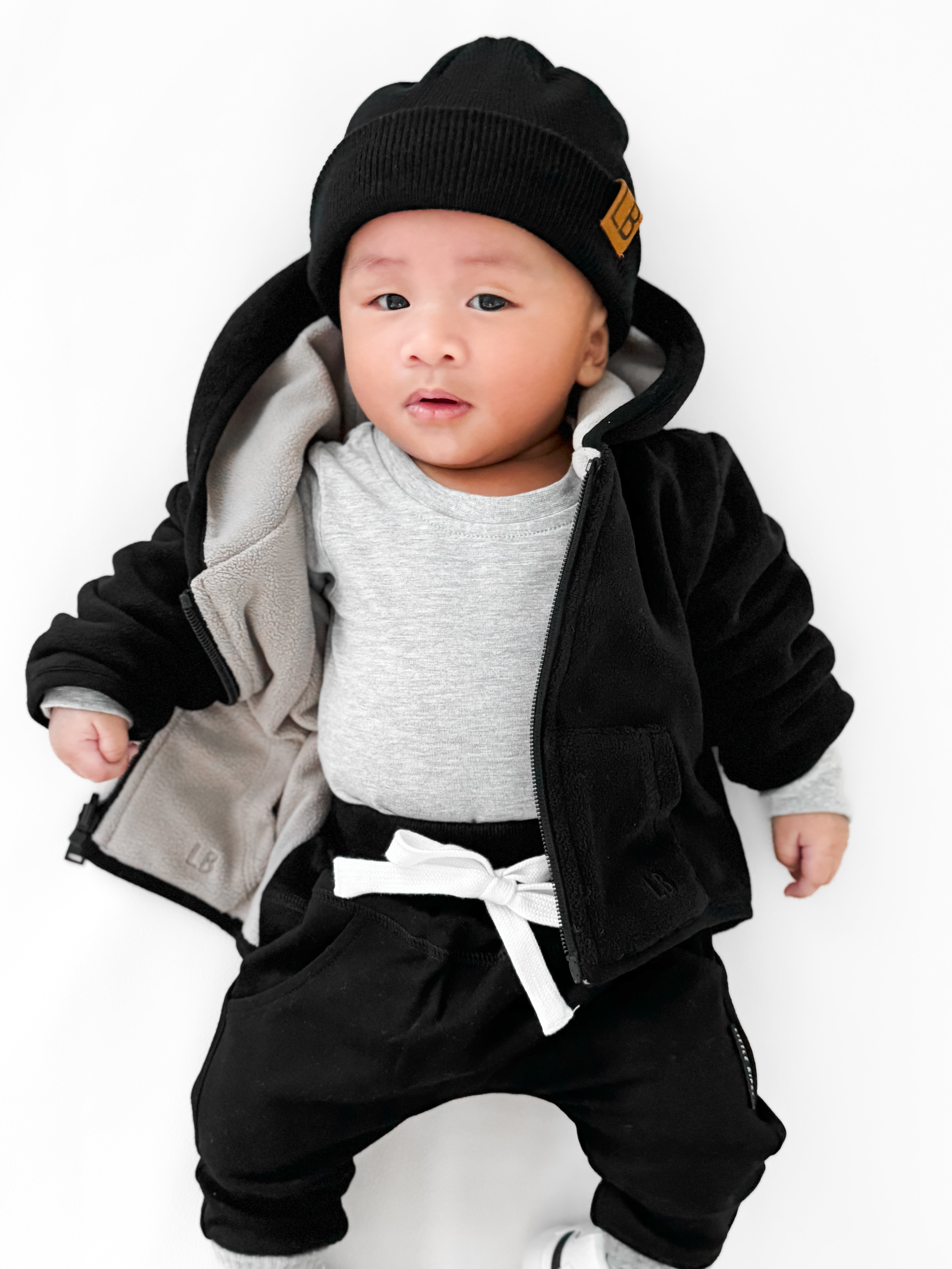 Baby Knit Beanie - Black