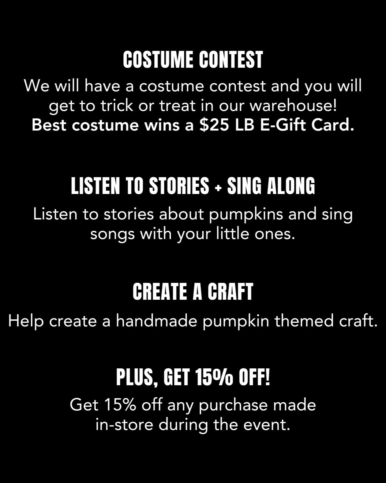 TX | Showroom Fall Story Time | 10.10