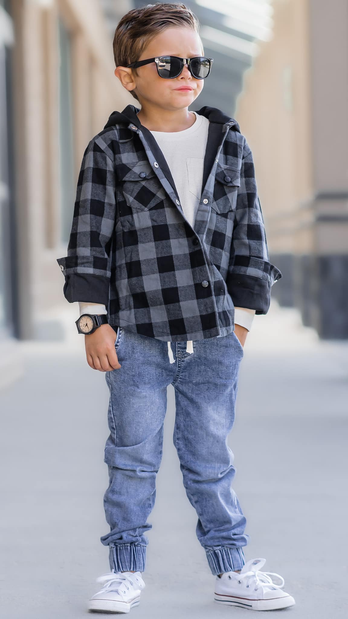 Kids Denim Jogger Jeans - Little Bipsy
