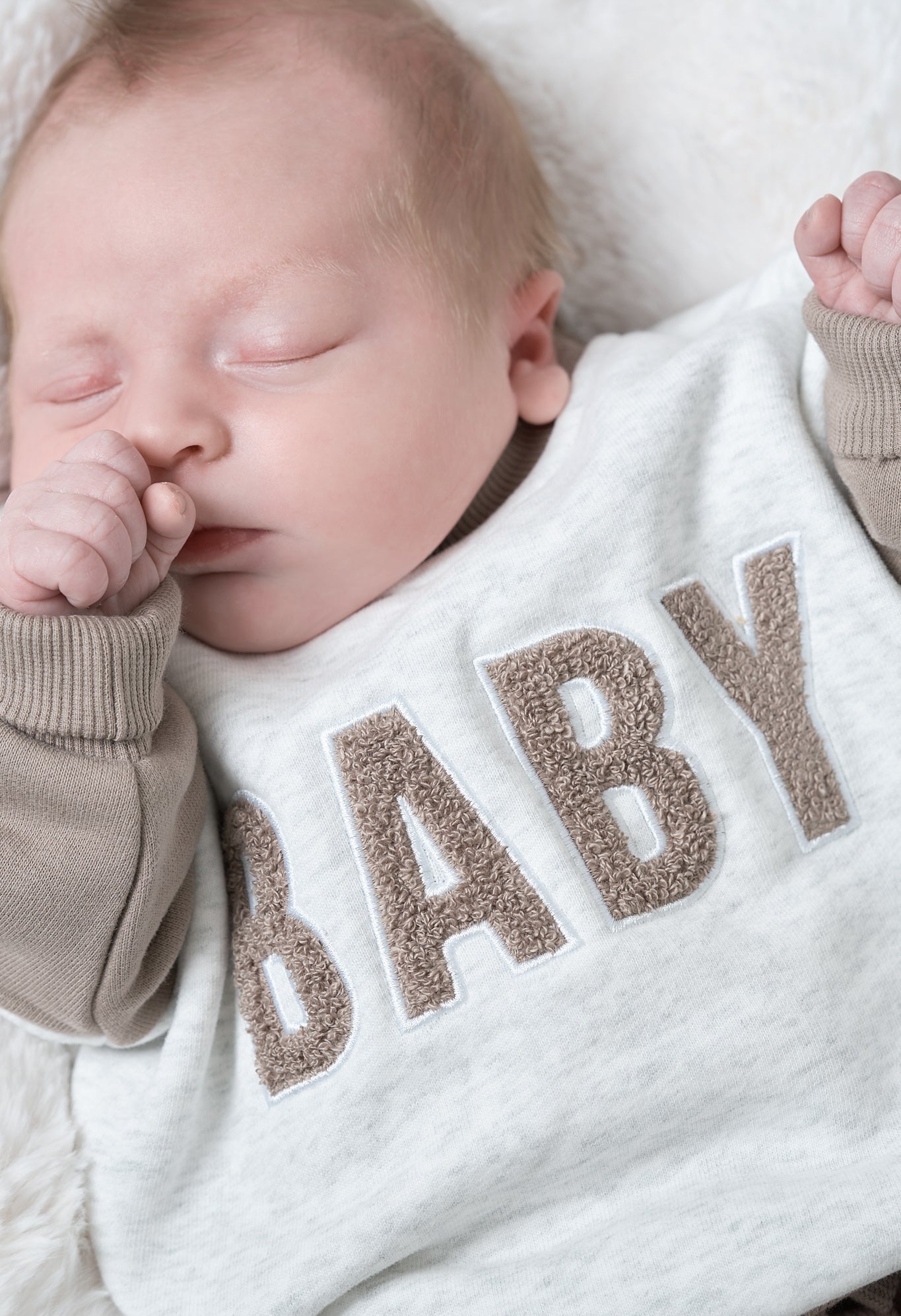Baby Elevated Crewneck - Mushroom