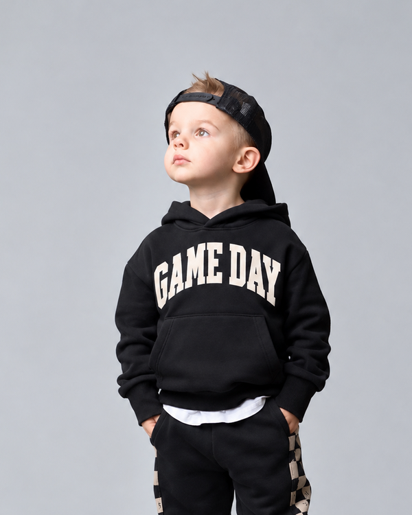 Black Elevated Hoodie - Game Day