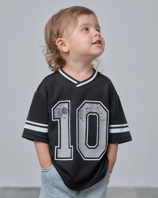 Varsity Mesh Tee - Black