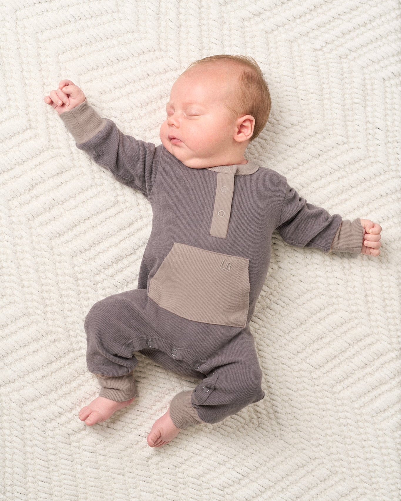 Colorblock Ribbed Romper - Graphite