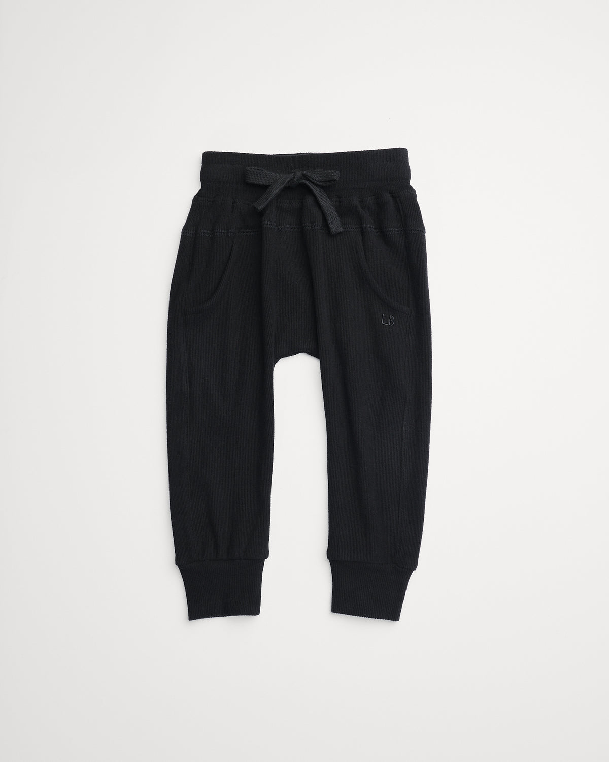 Ribbed Jogger - Black