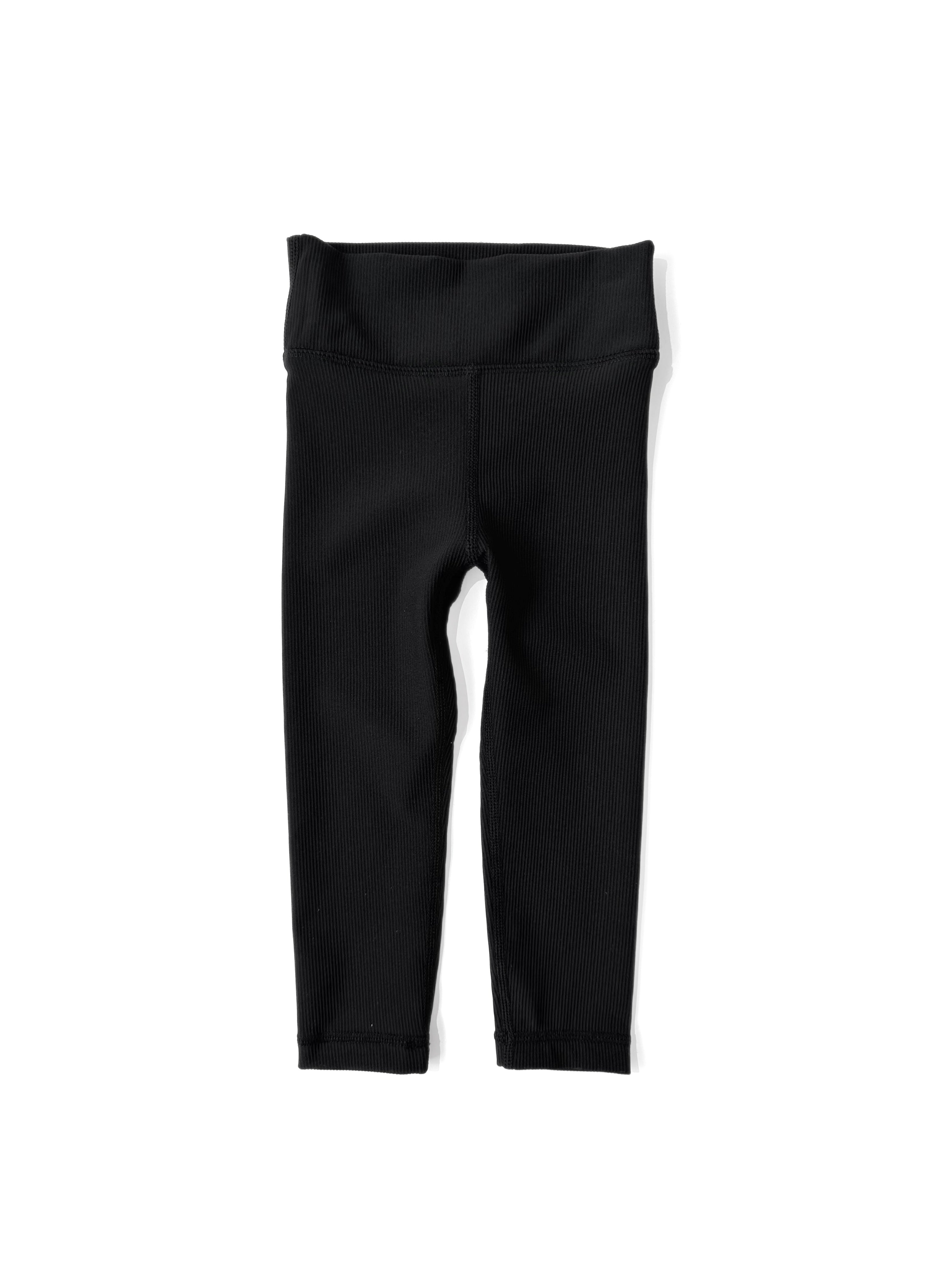 Athletic Ribbed Legging - Black - Little Bipsy Collection