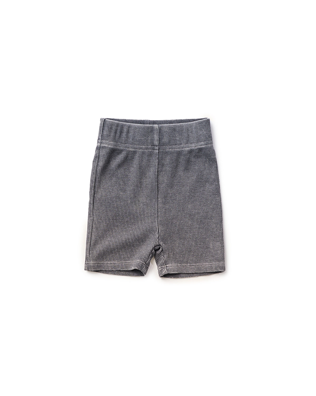 Acid Wash Ribbed Short - Black