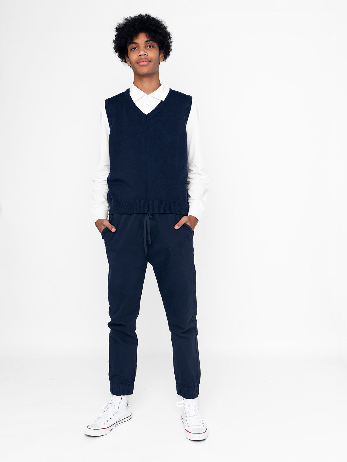 Adult Basic Chino Jogger - Navy