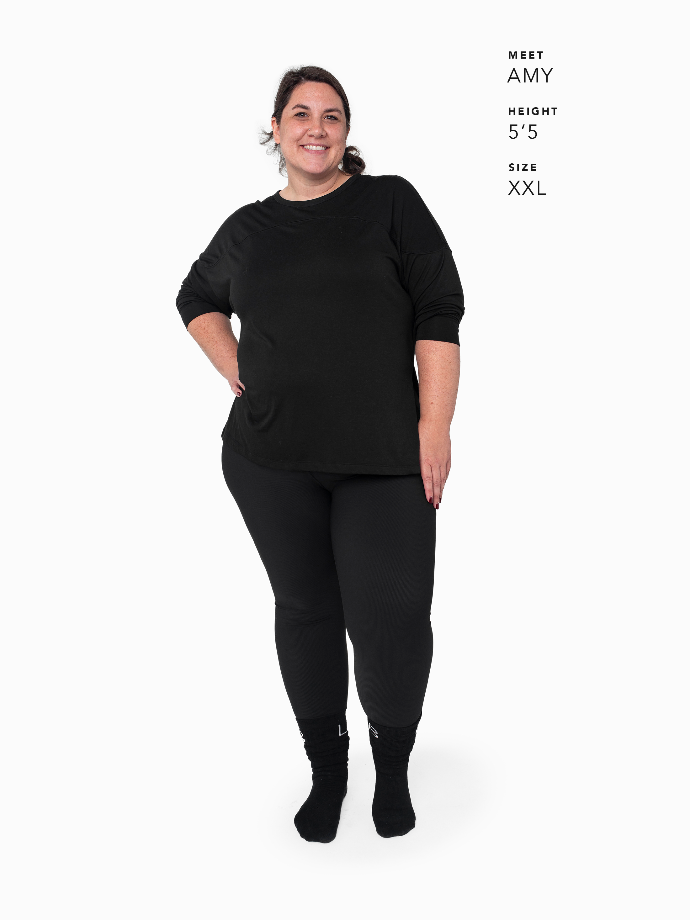 Women's Athletic Ribbed Legging - Black - Little Bipsy Collection