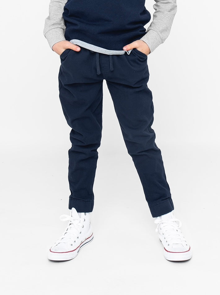 Basic Chino Jogger - Navy