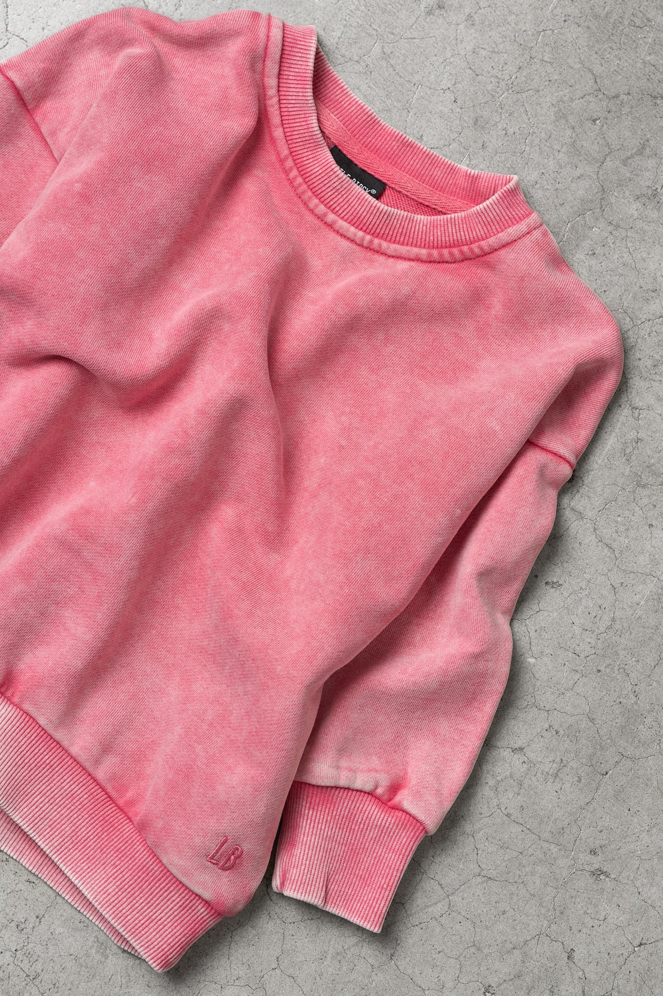 Washed Crewneck - Electric Pink