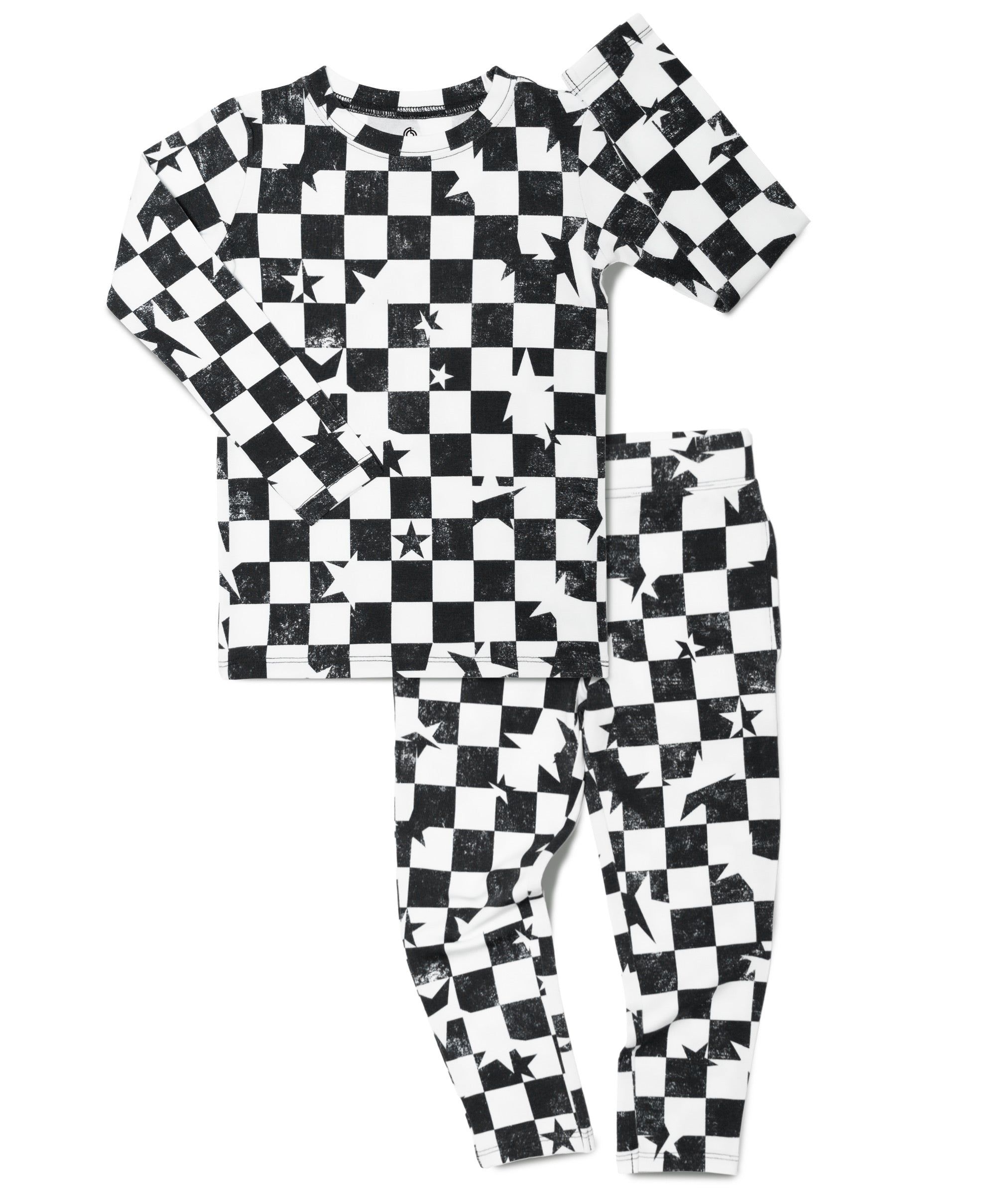 Black & White Checkered Star Two-Piece Set