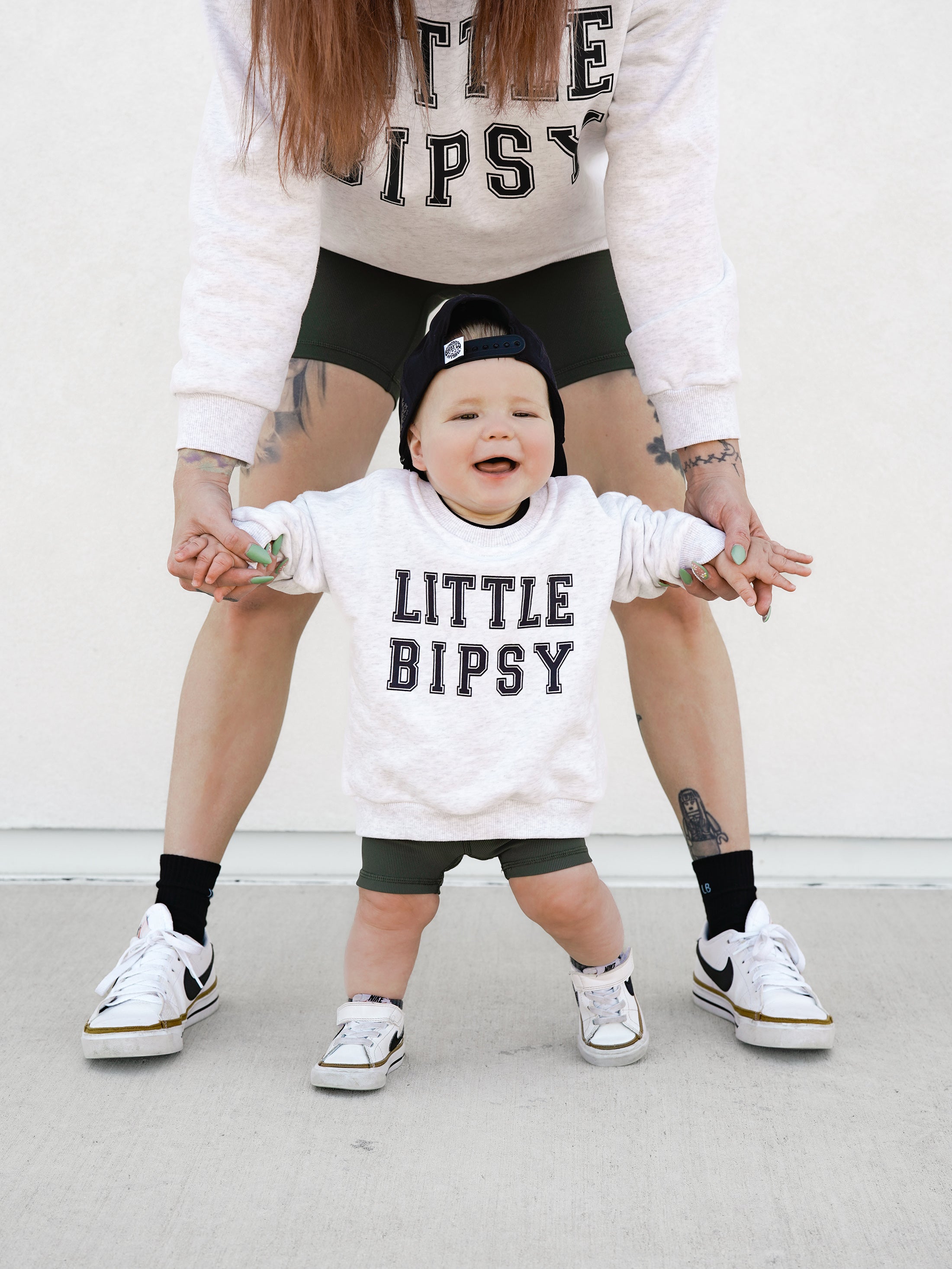 Baby LB Collegiate Crewneck - Grey