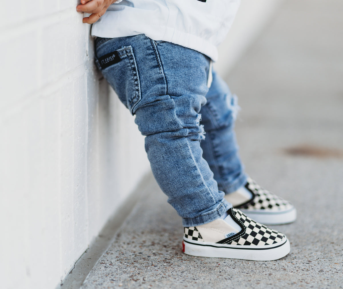 Cat & Jack Baby Boy Knit Repreve Jeans – James Wash, Dark Blue Denim, Size 3-6 Months