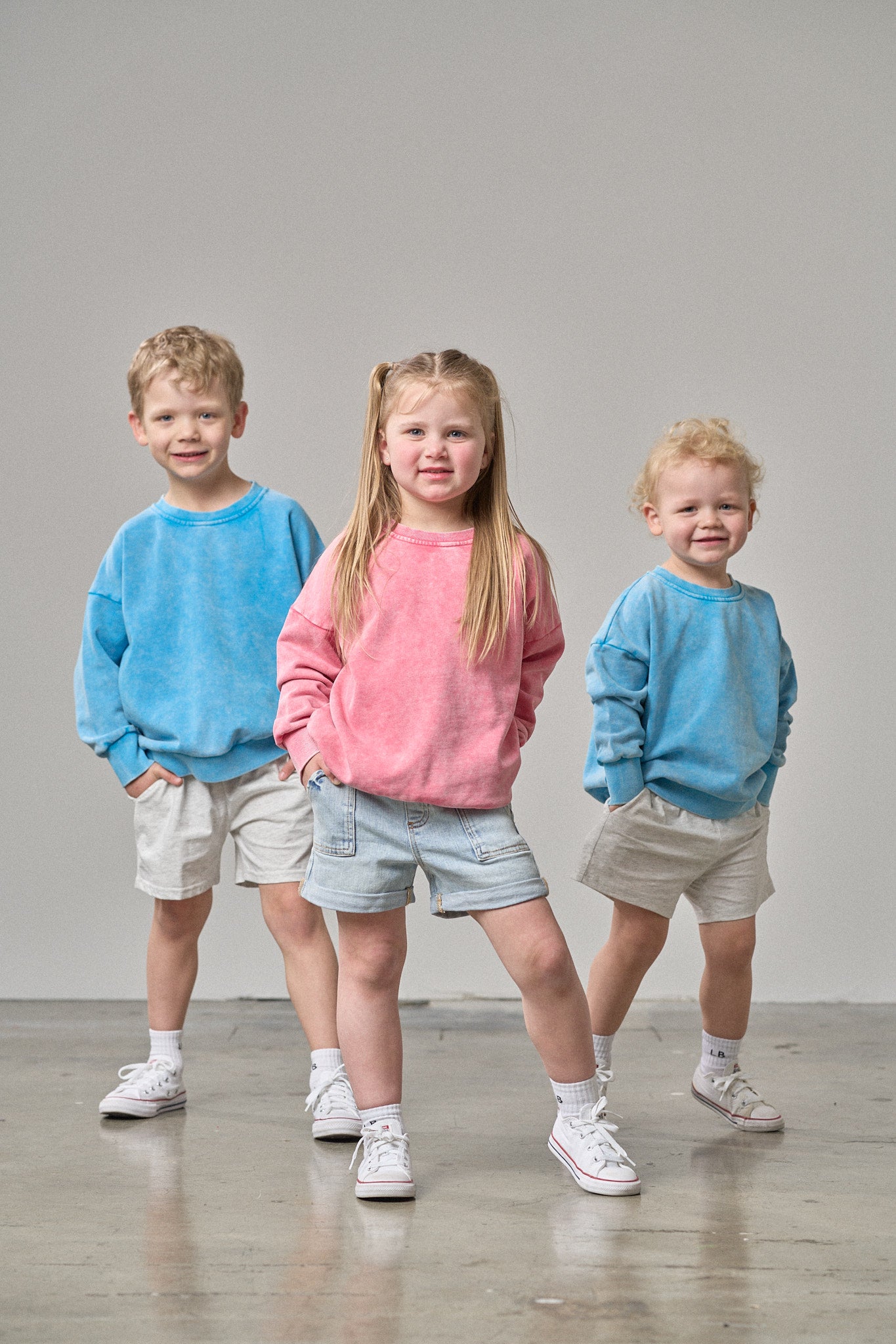 Washed Crewneck - Electric Blue