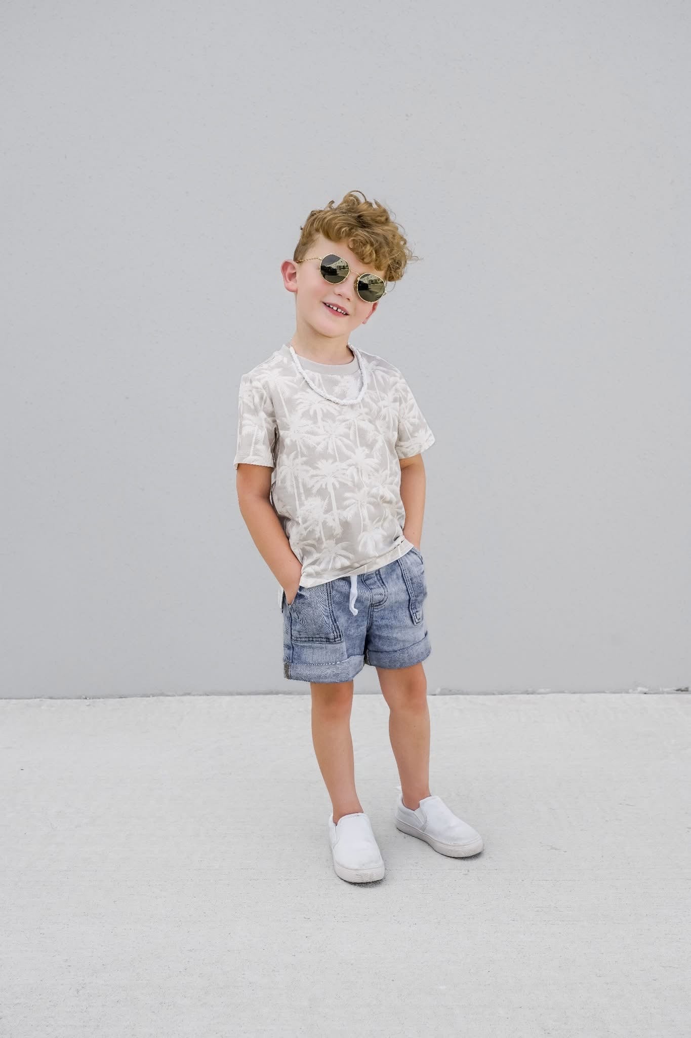 Rolled Denim Short - Light Wash