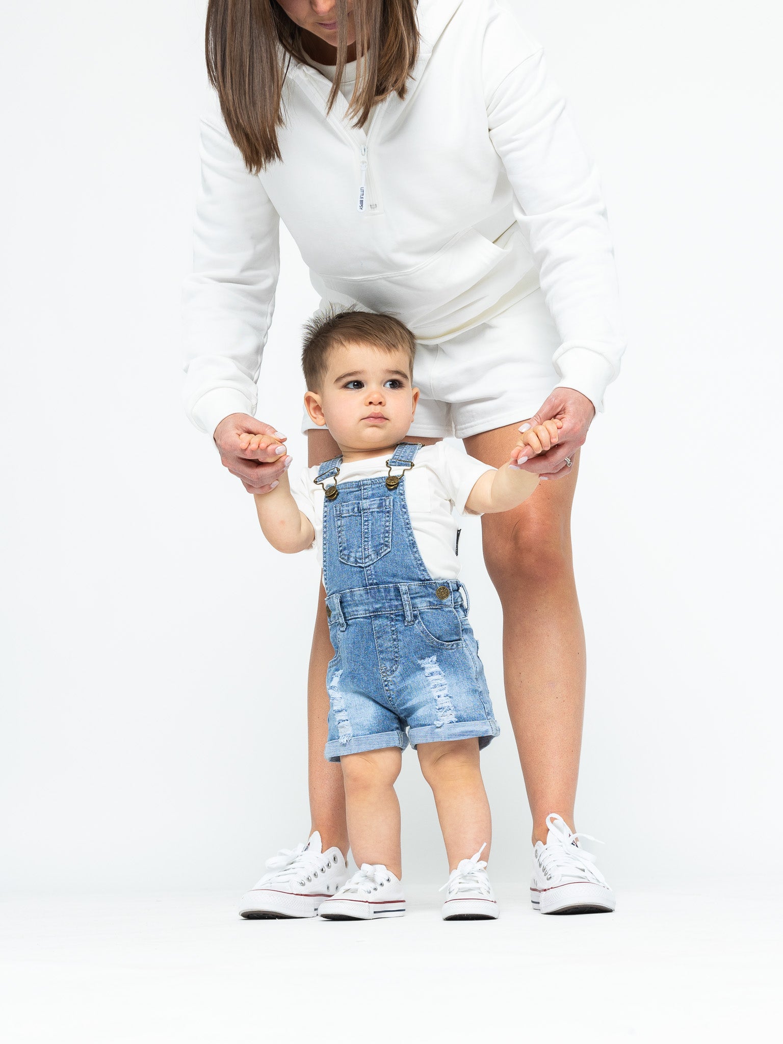 Shortie Denim Overall - Light Wash