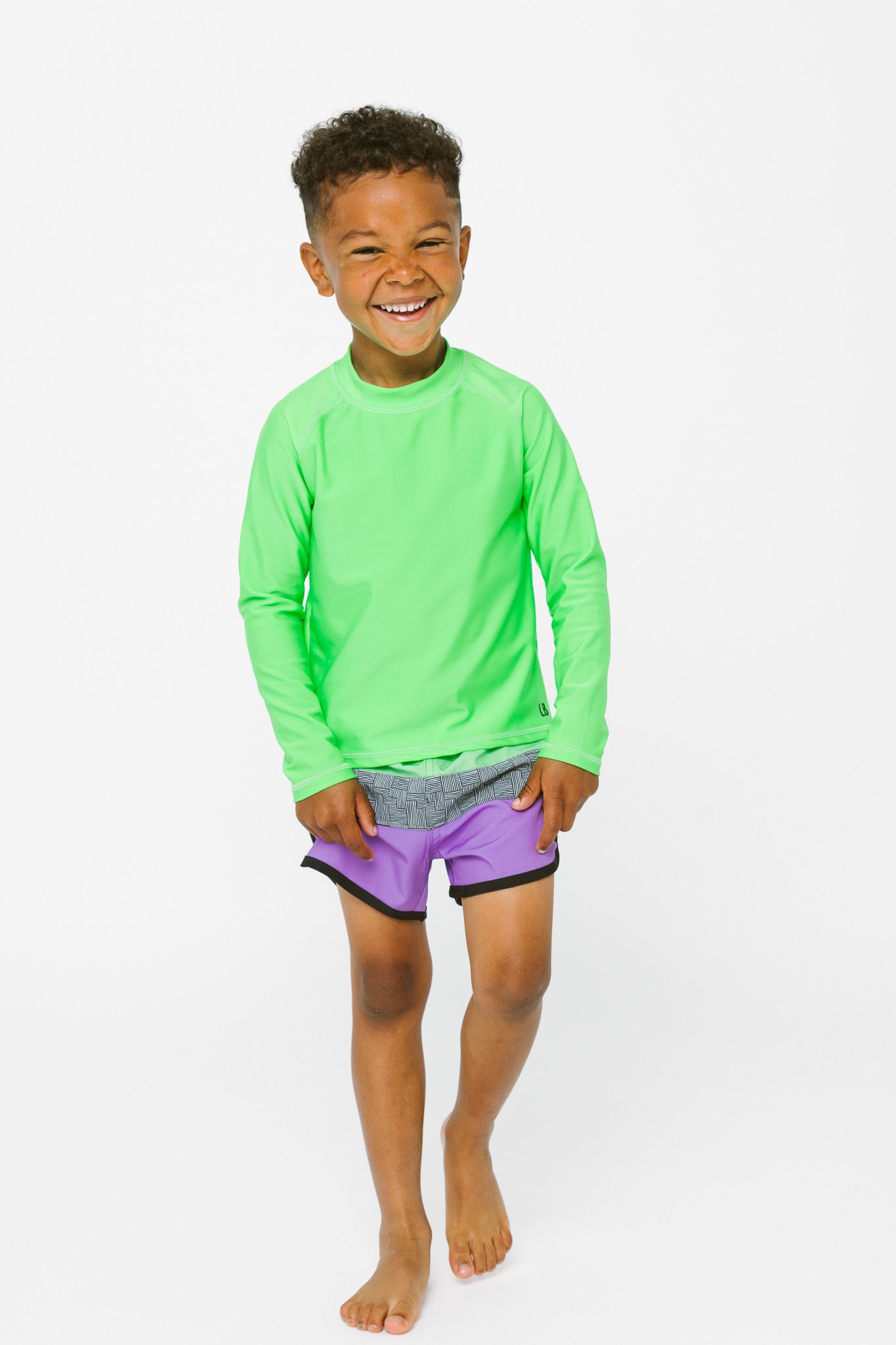 Block Swim Short - Neon Green