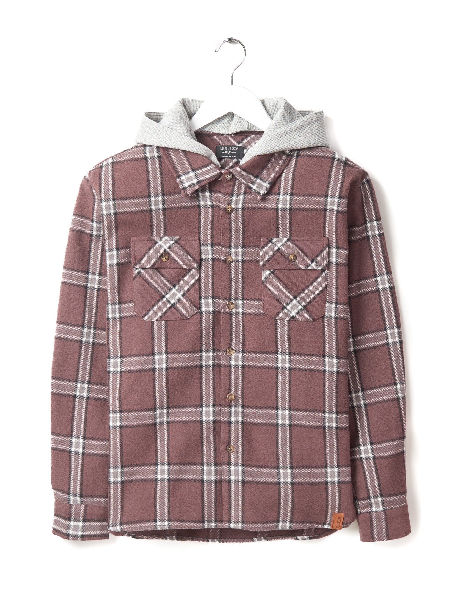 Adult Hooded Flannel - Huckleberry