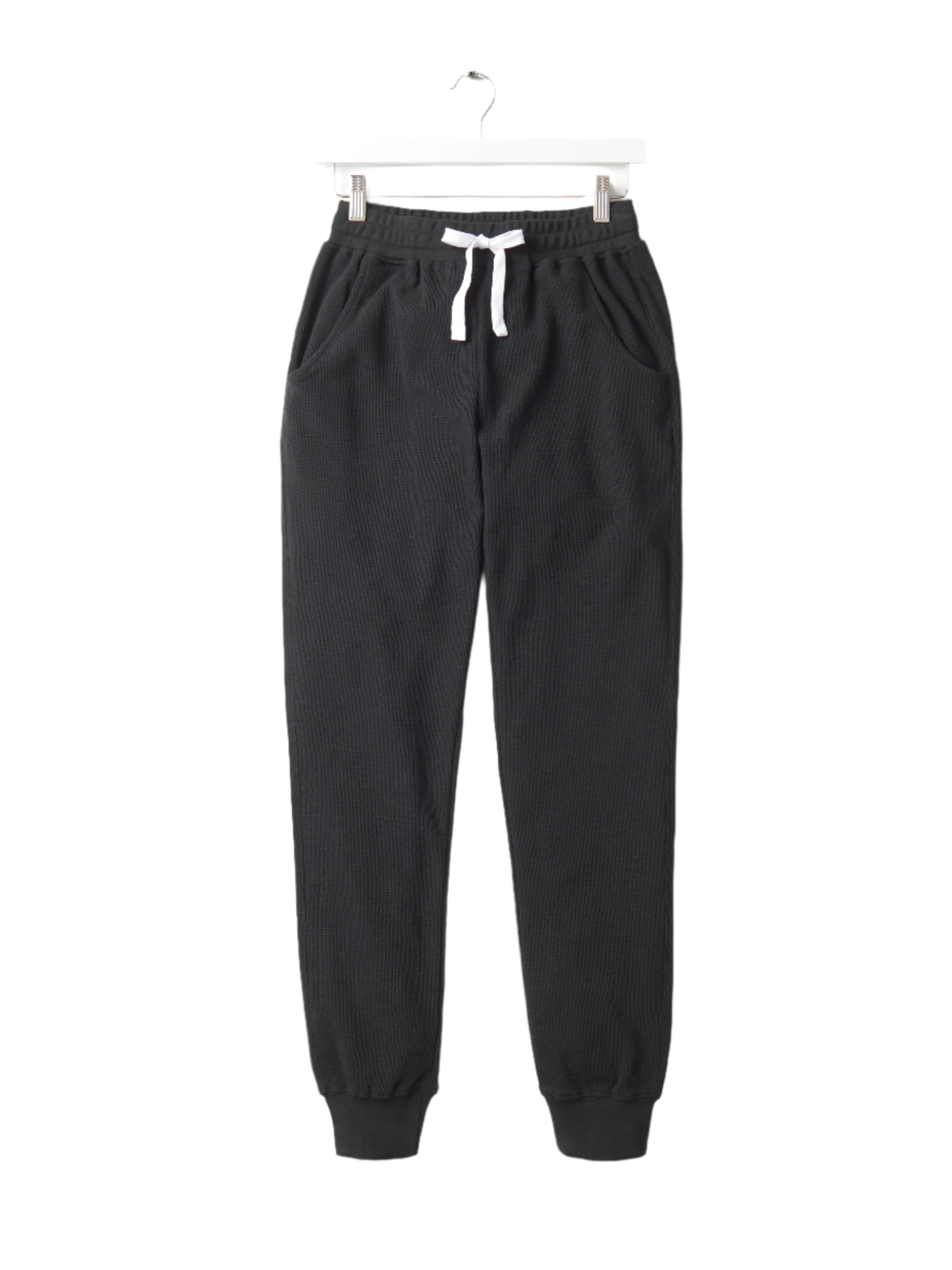 Adult Waffle Jogger - Black