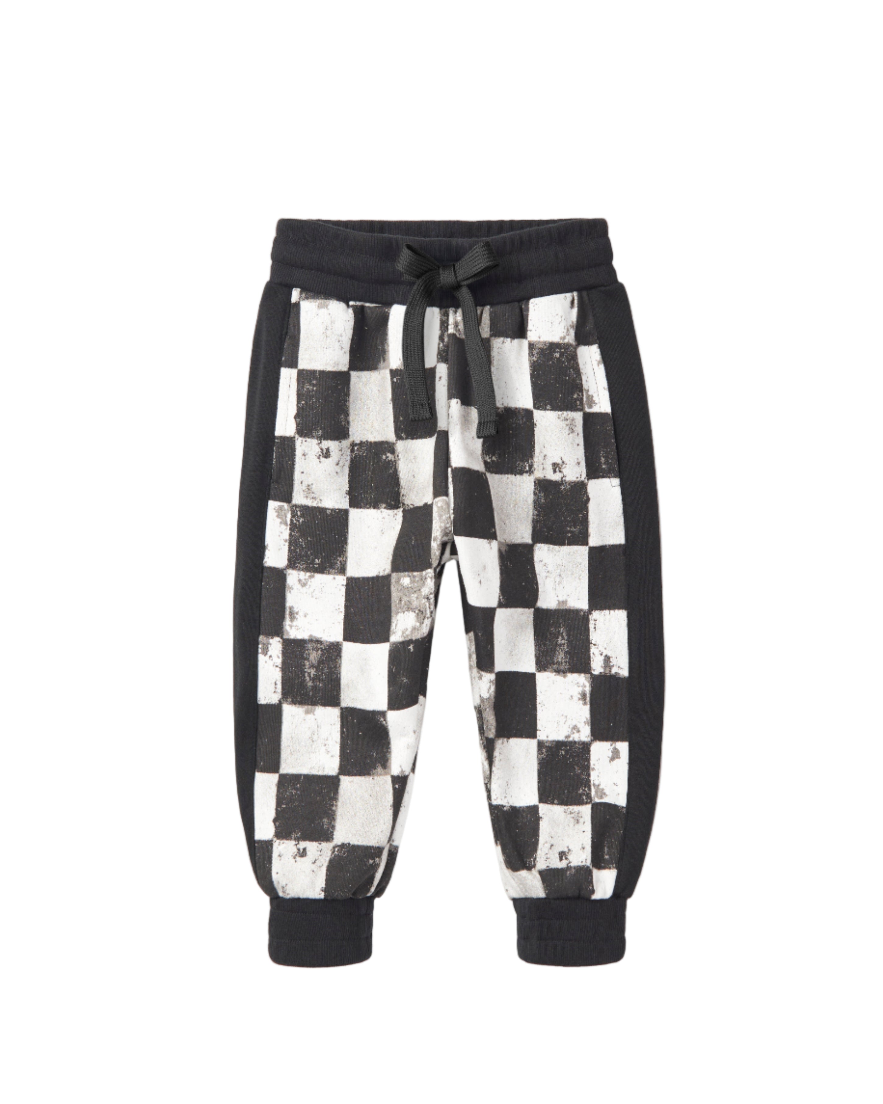 Checkered Sweatpant - Black
